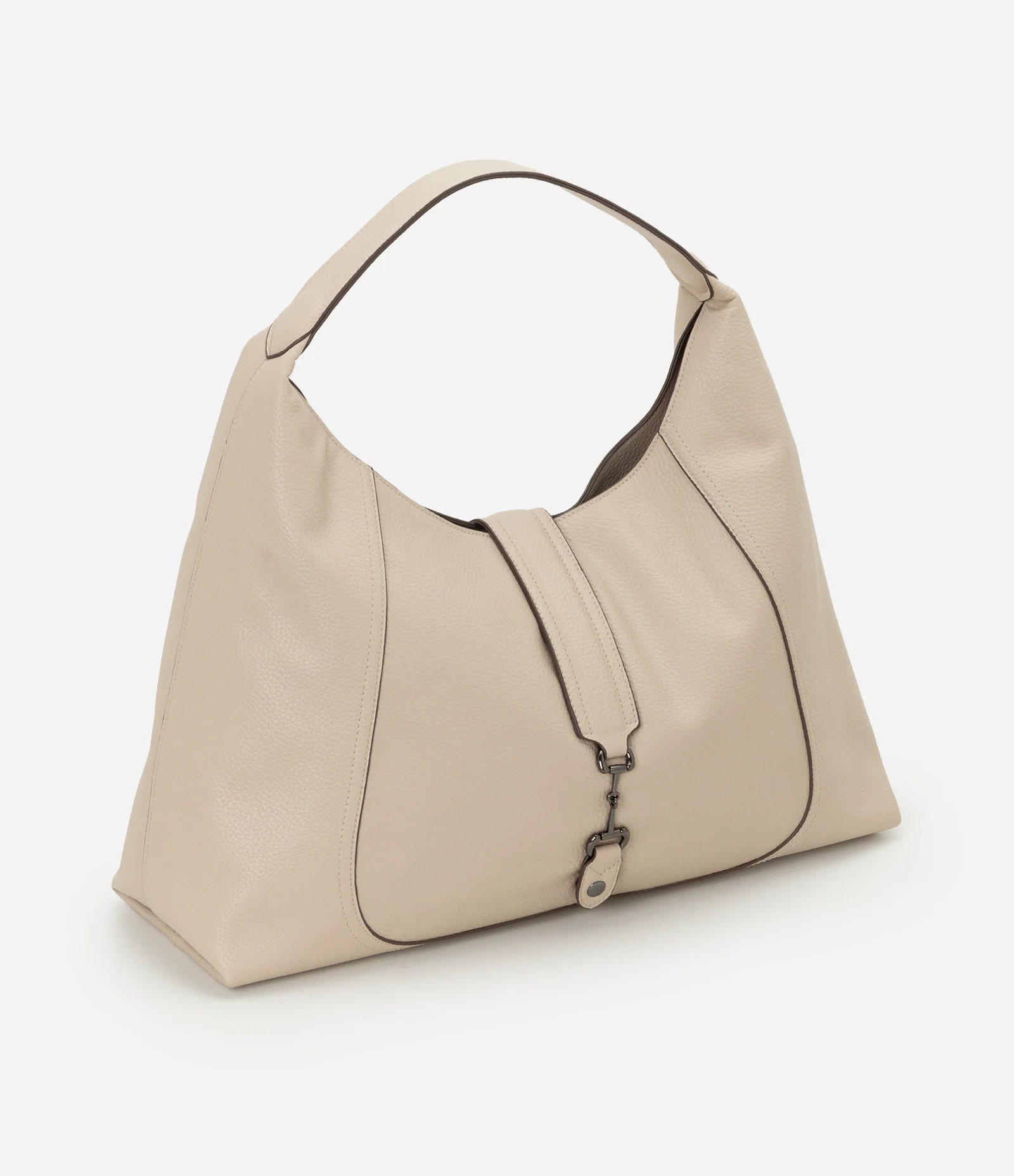 Bolsa Hobo Floater Grande com Alça de Fivela Diferenciada Areia-AC 1