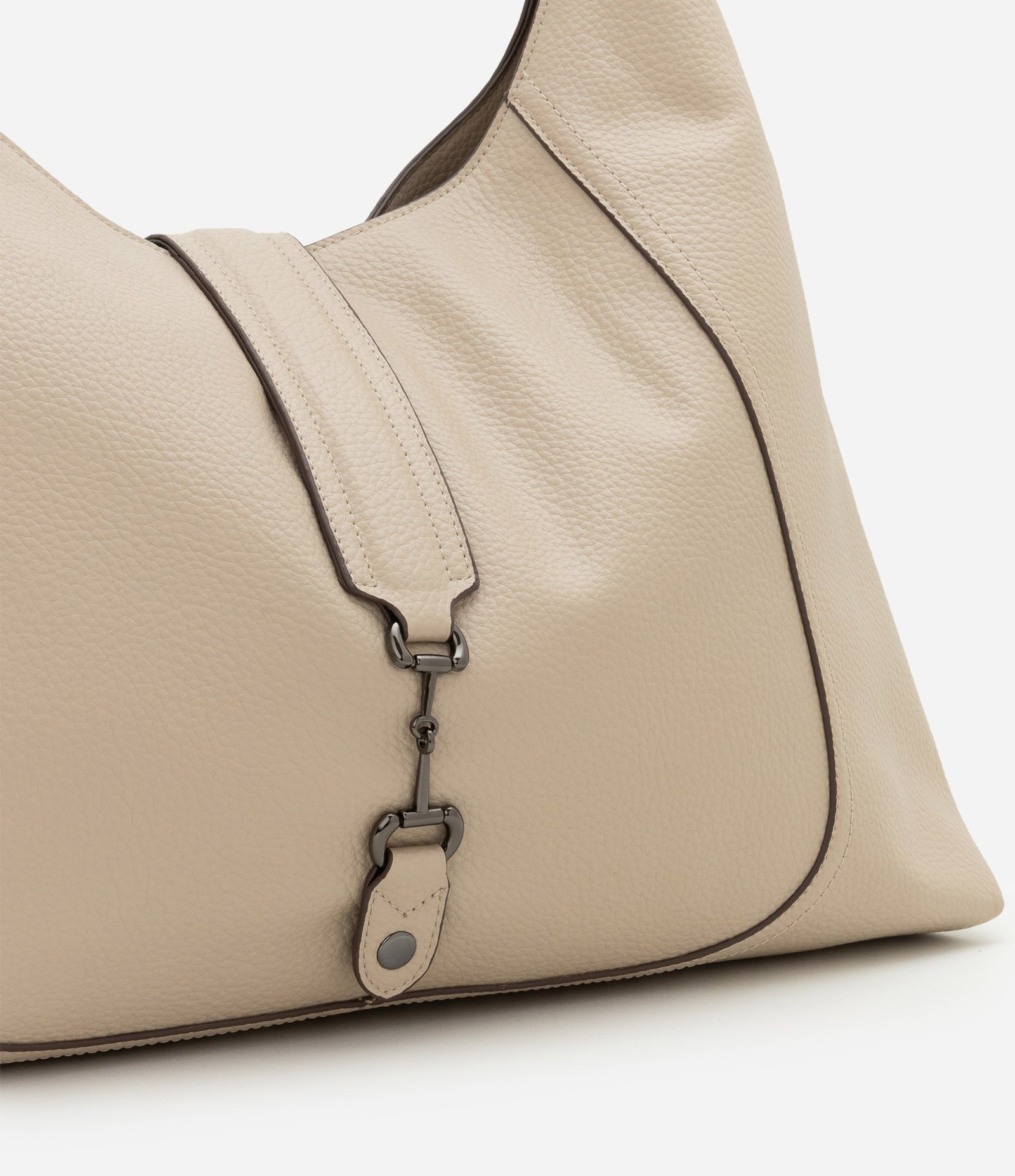 Bolsa Hobo Floater Grande com Alça de Fivela Diferenciada Areia-AC 4