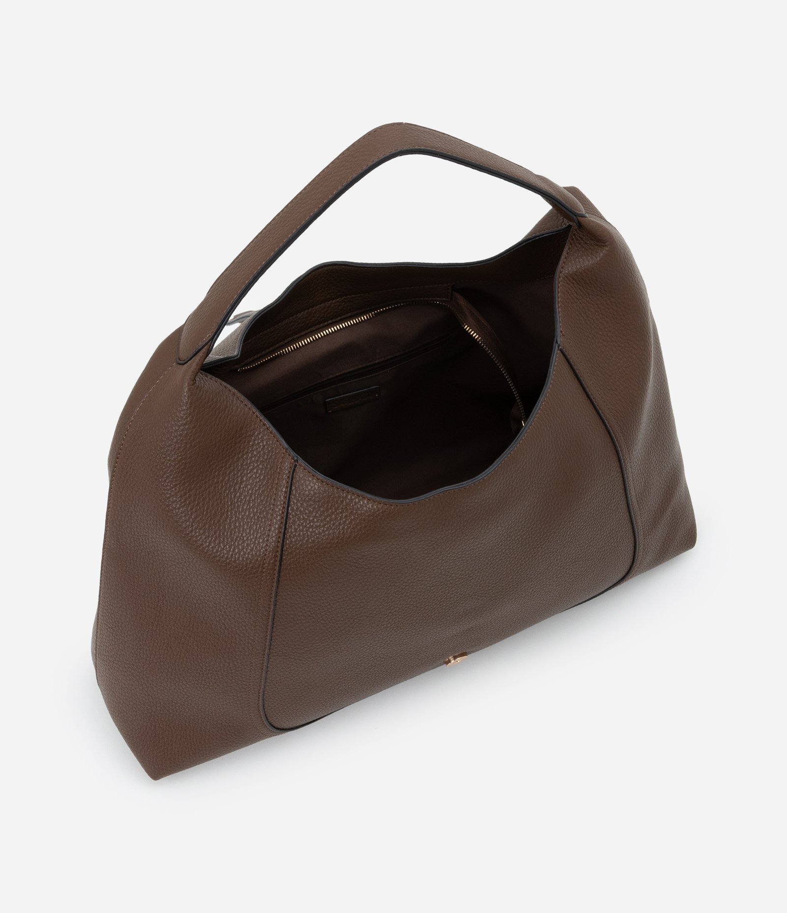 Bolsa Hobo Floater Grande com Alça de Fivela Diferenciada Marrom-AC 5