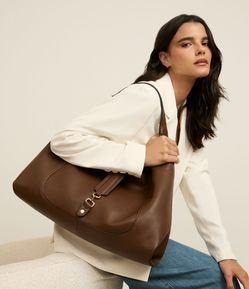 Bolsa Hobo Floater Grande com Alça de Fivela Diferenciada