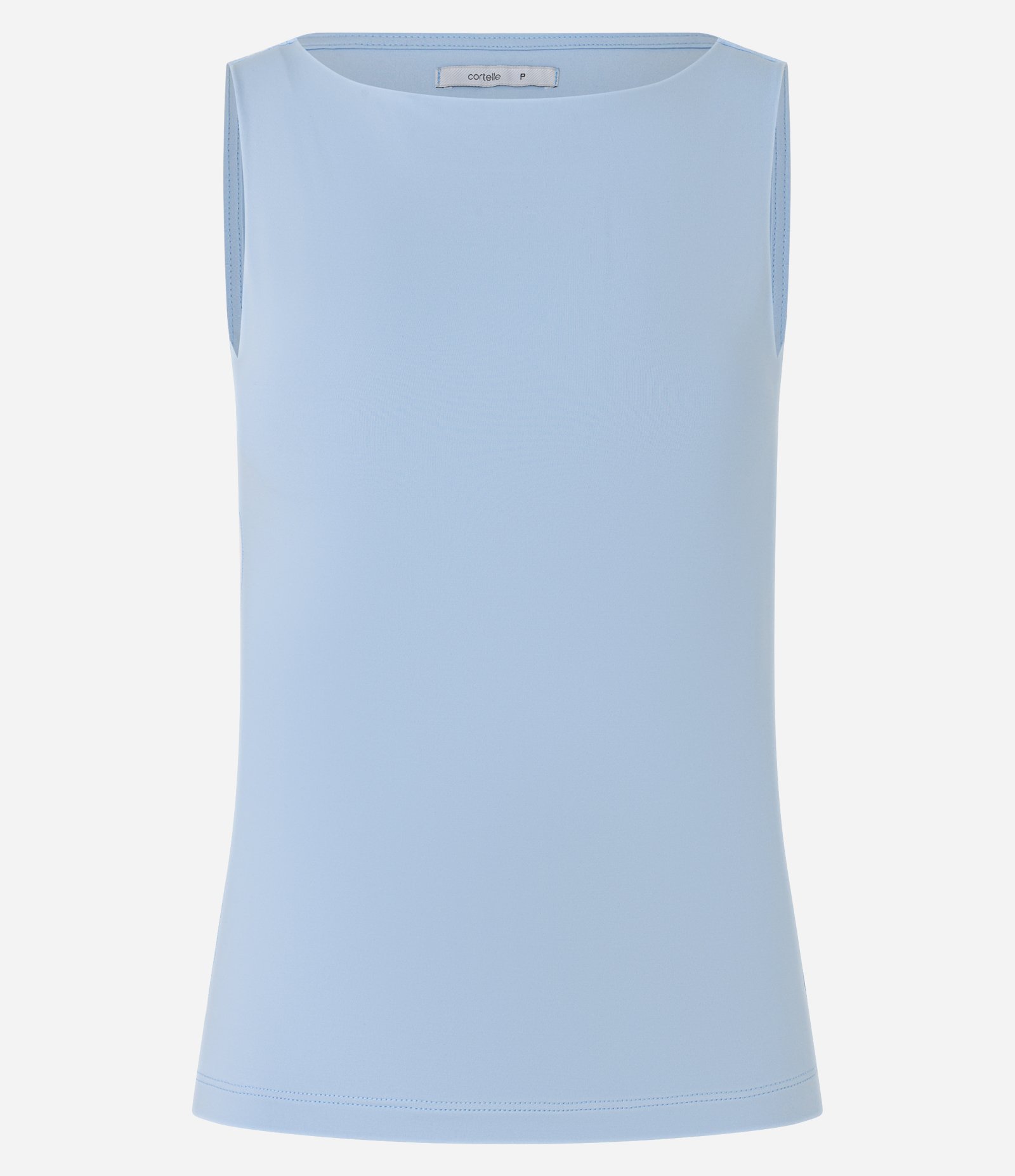 Blusa Regata com Gola Halter em Poliamida Azul 5