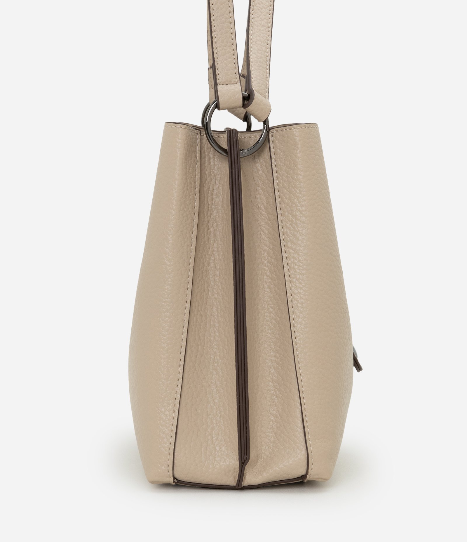 Bolsa Bucket Média com Alça Transversal Bege 2