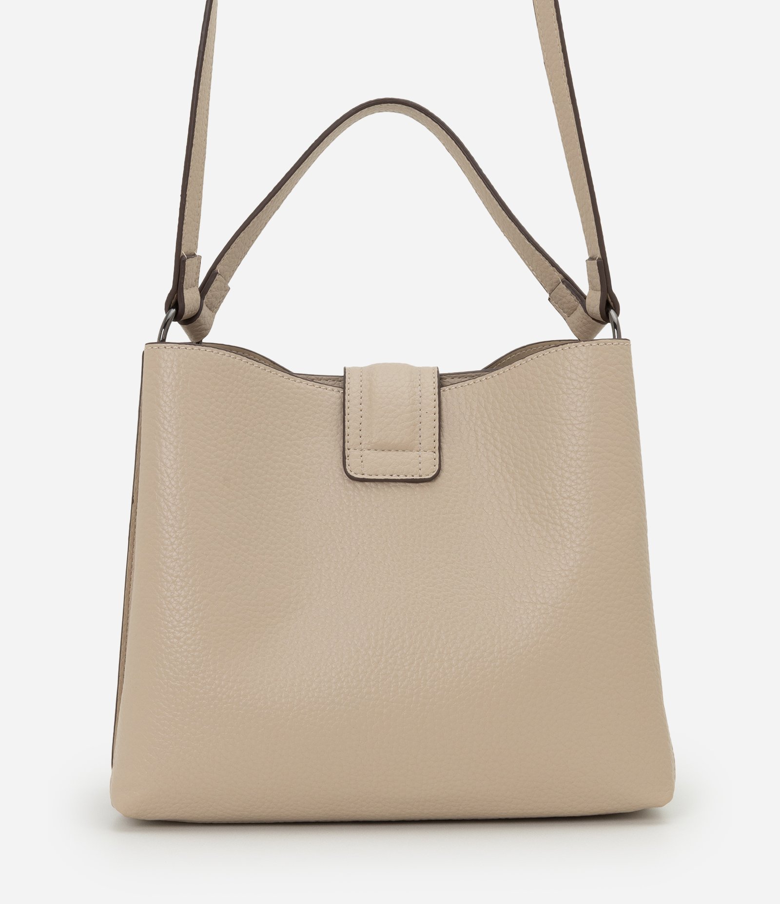 Bolsa Bucket Média com Alça Transversal Bege 3