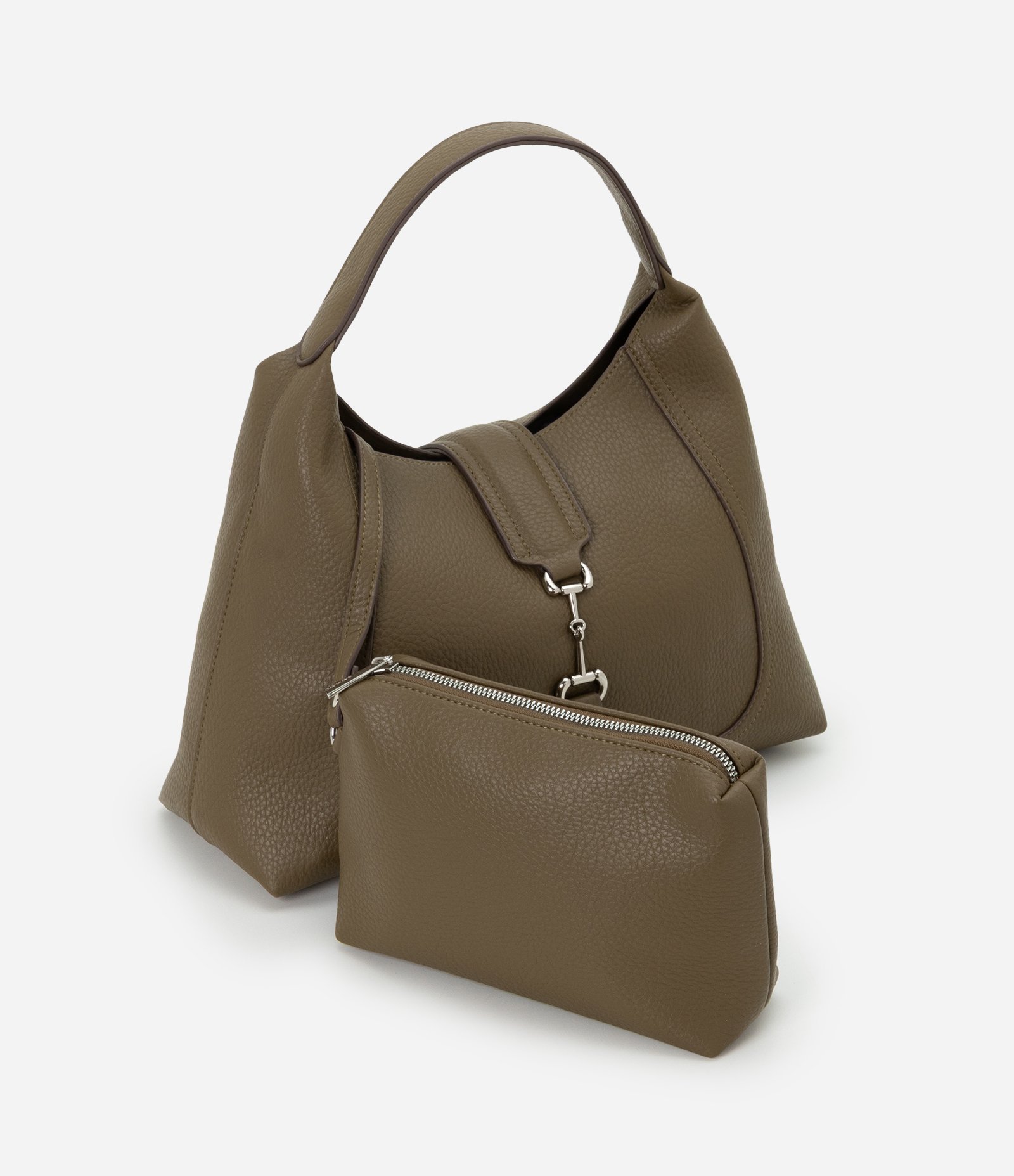 Bolsa Hobo Média com Necessaire Verde 1