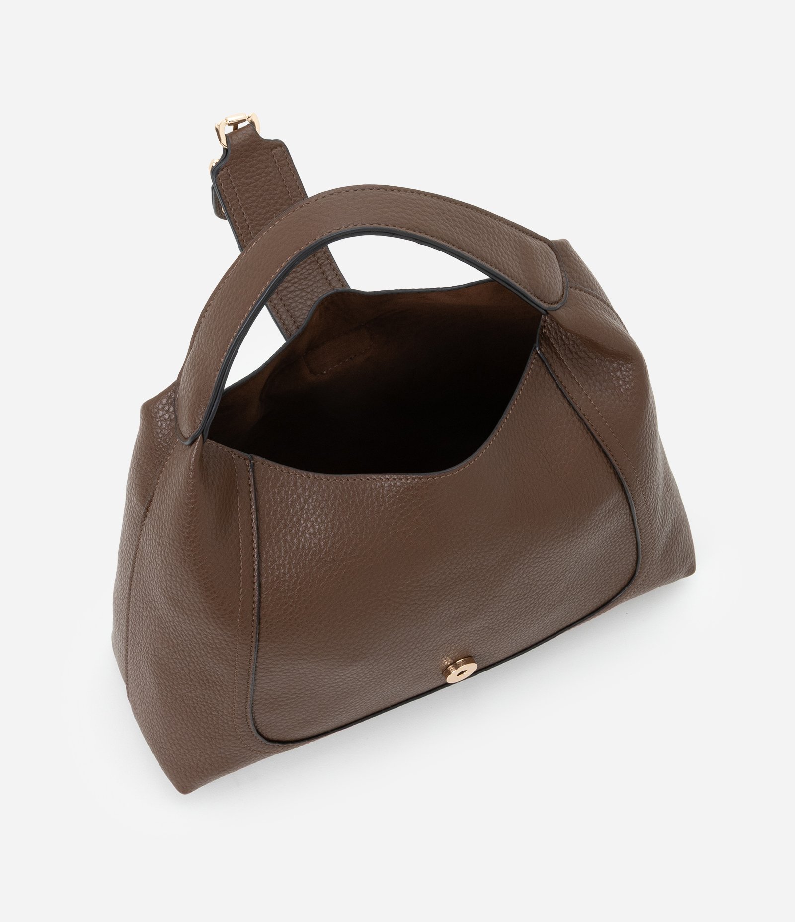 Bolsa Hobo Média com Necessaire Marrom 4