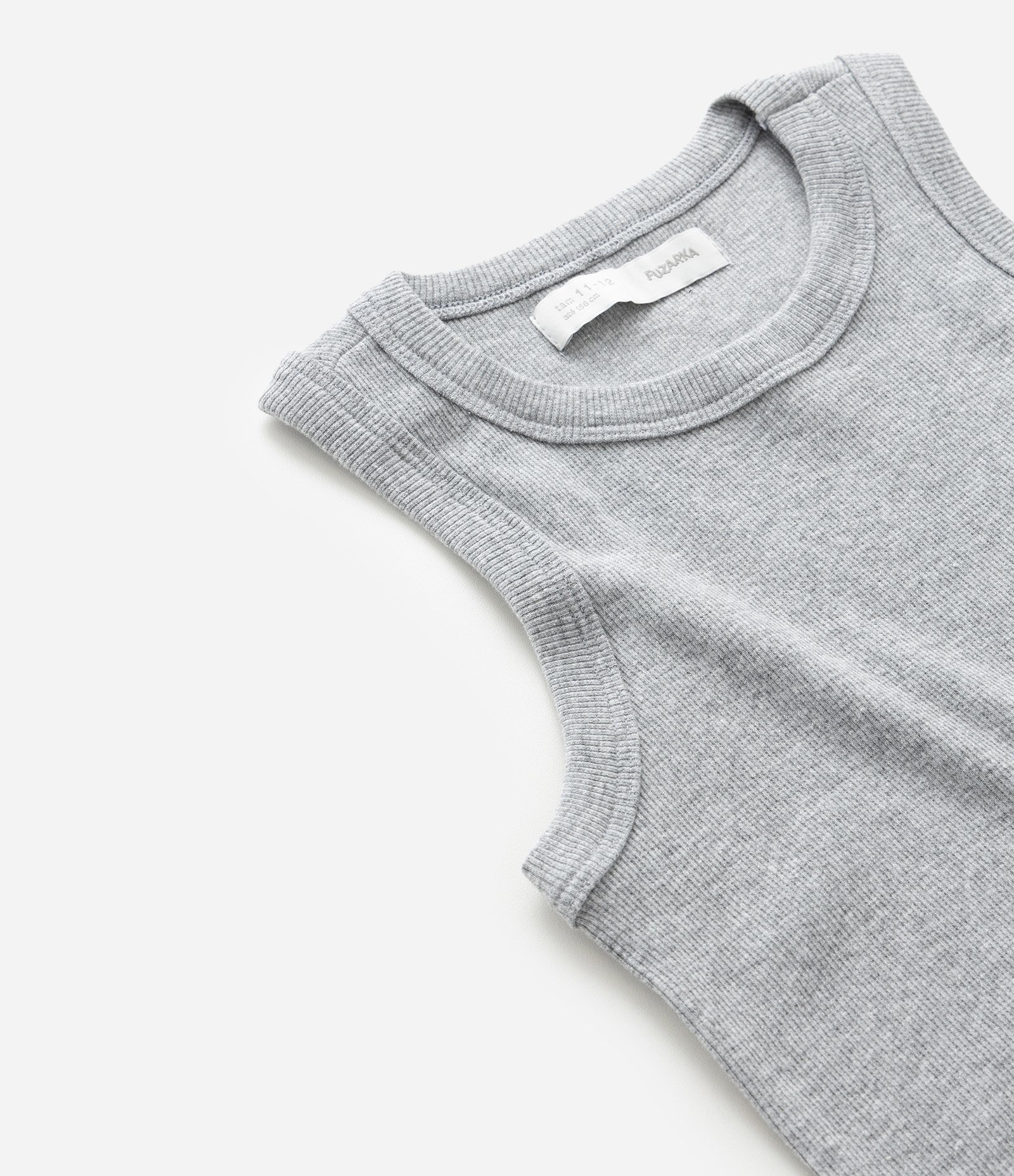 Vestido Infantil Canelado em Algodão - Tam 5 a 14 anos Cinza 5