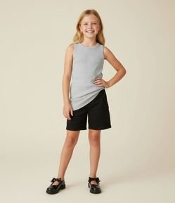 Vestido Infantil Canelado em Algodão - Tam 5 a 14 anos