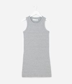 Vestido Infantil Canelado em Algodão - Tam 5 a 14 anos