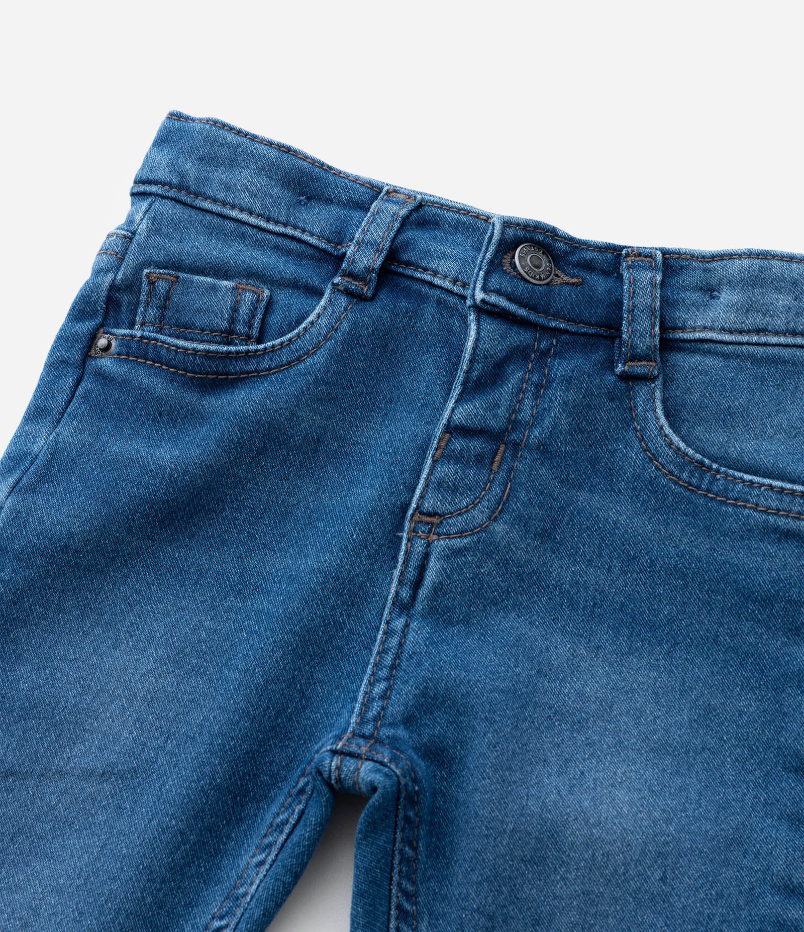 Calça Skinny Infantil em Jeans - Tam 0 a 18 Meses Azul 7