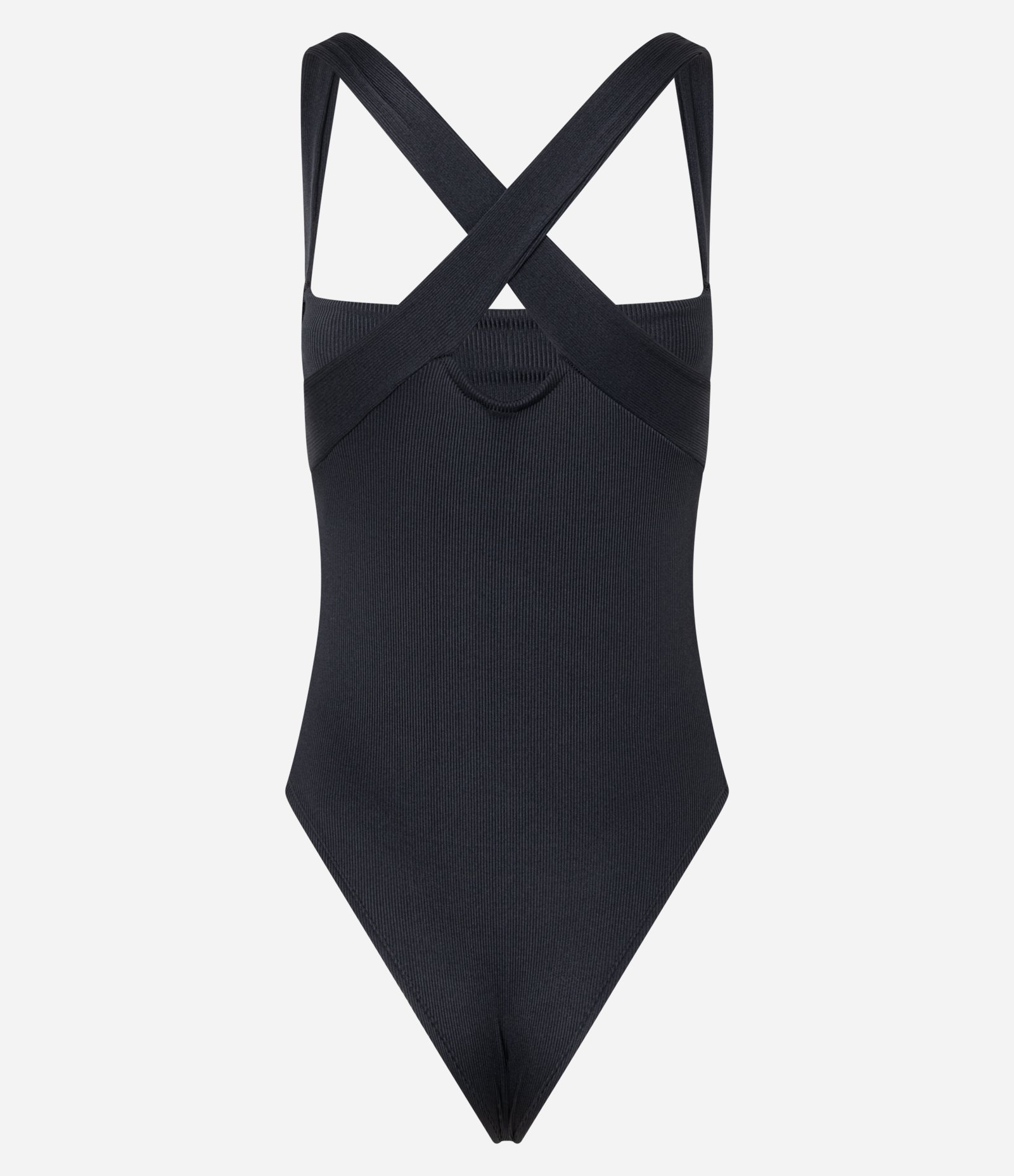 Body em Ribana com Alças Cruzadas Preto 6