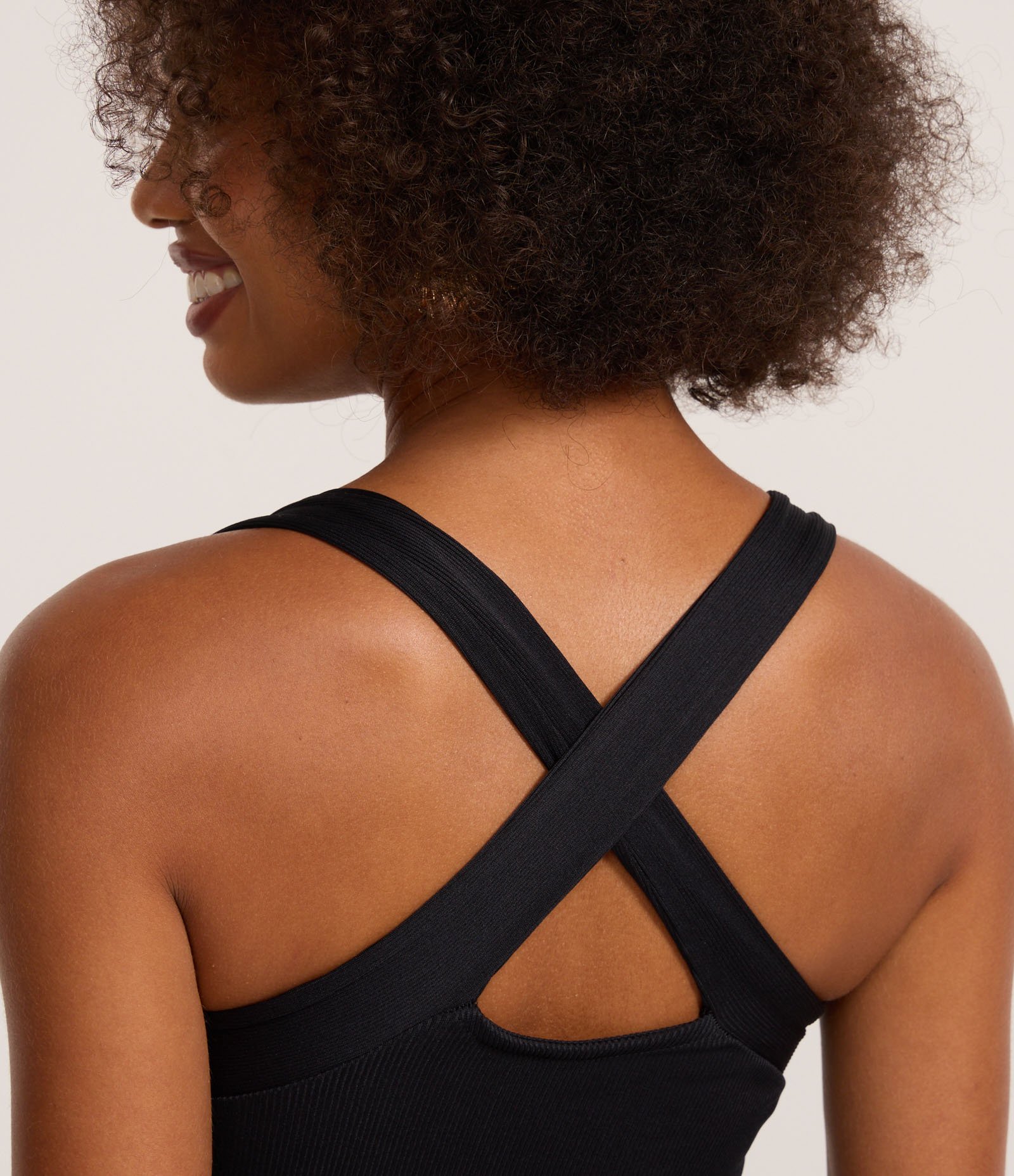 Body em Ribana com Alças Cruzadas Preto 3