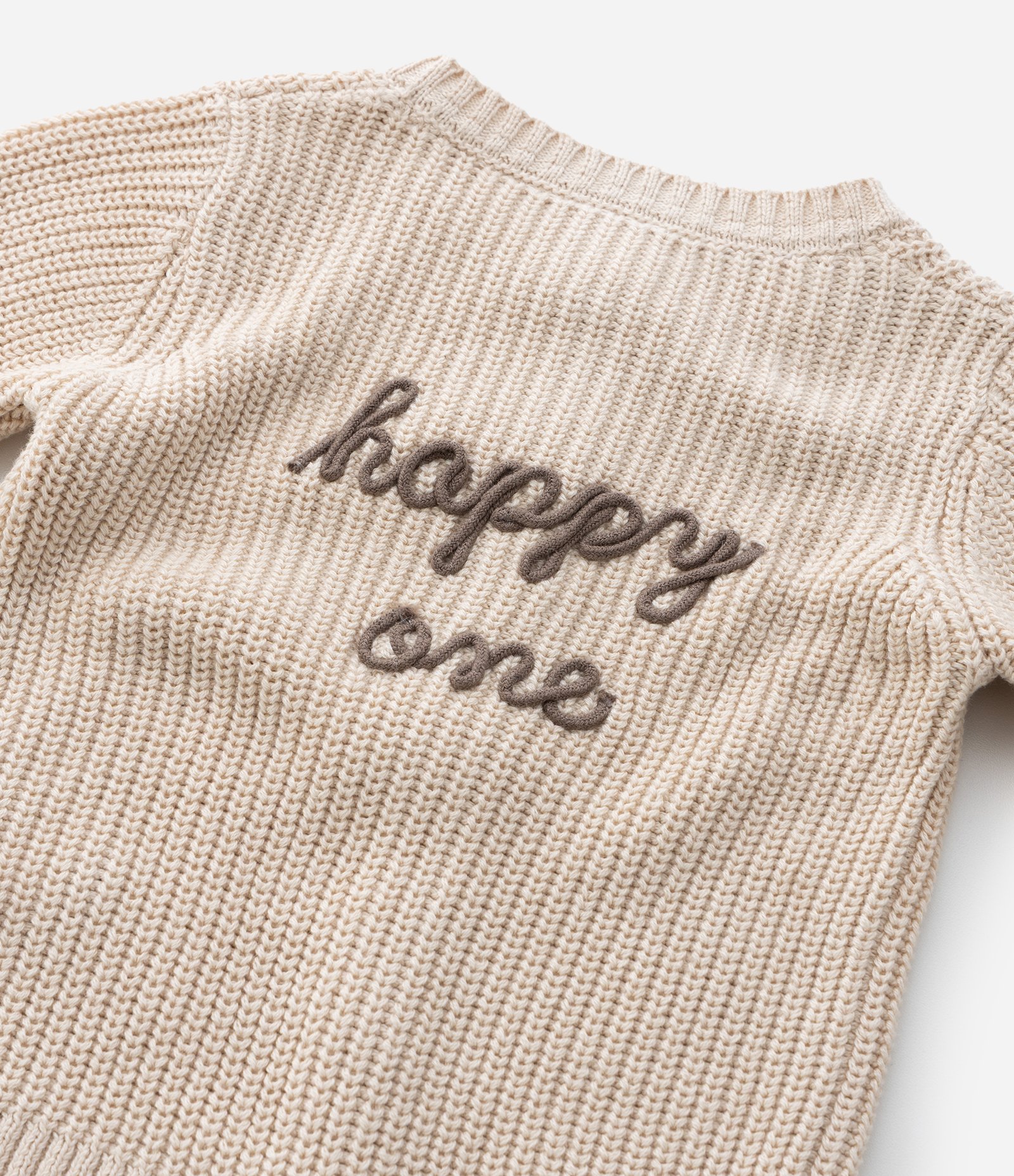 Cardigan Infantil em Tricô com Bordado nas Costas – Tam 0 a 18 Meses Bege 5