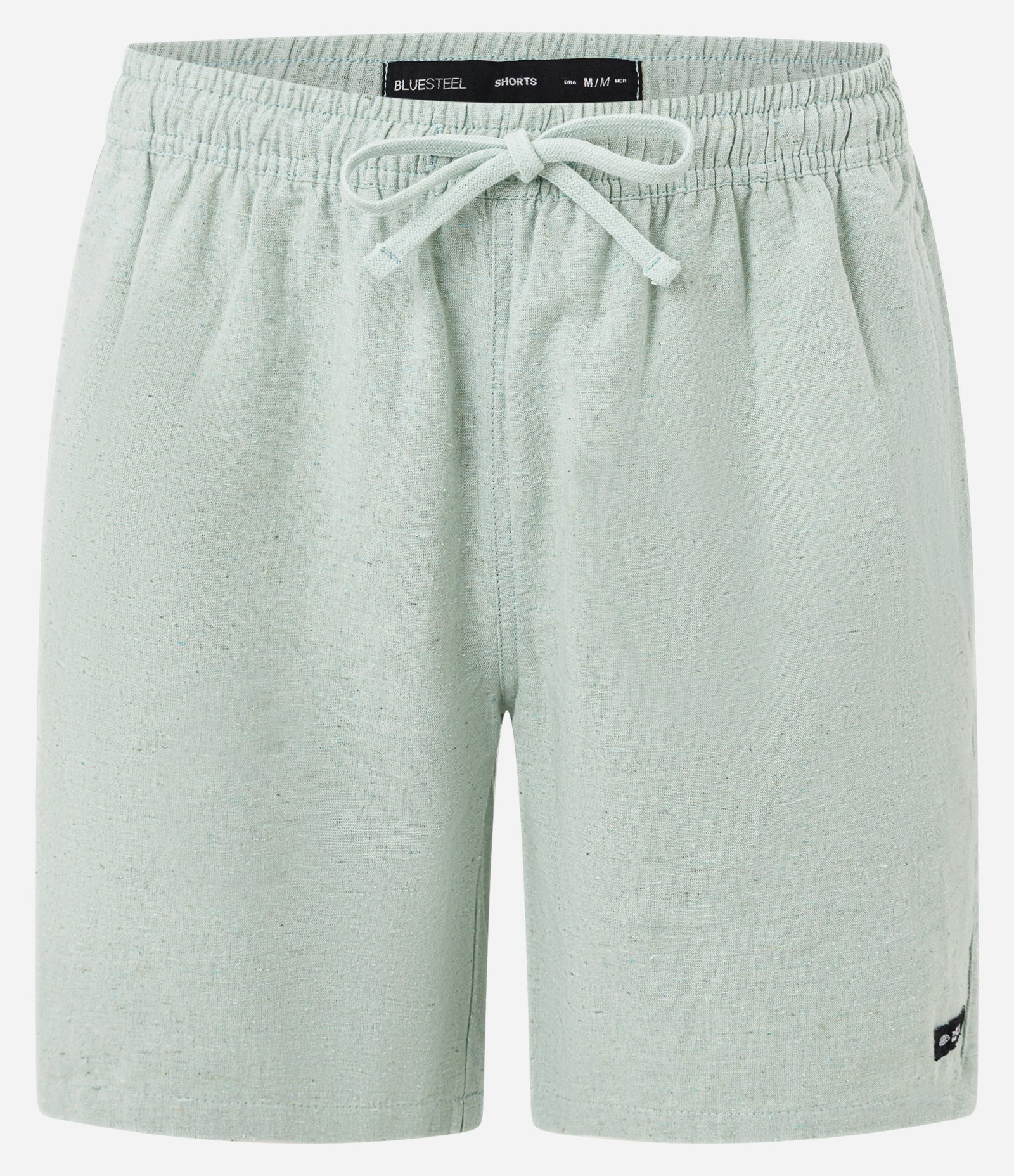 Bermuda em Algodão com Cós Elástico e Etiqueta Aplicada Verde 5