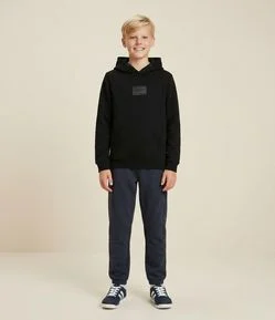 Casaco Infantil com Capuz e Patch Rubber – Tam 5 a 14 Anos