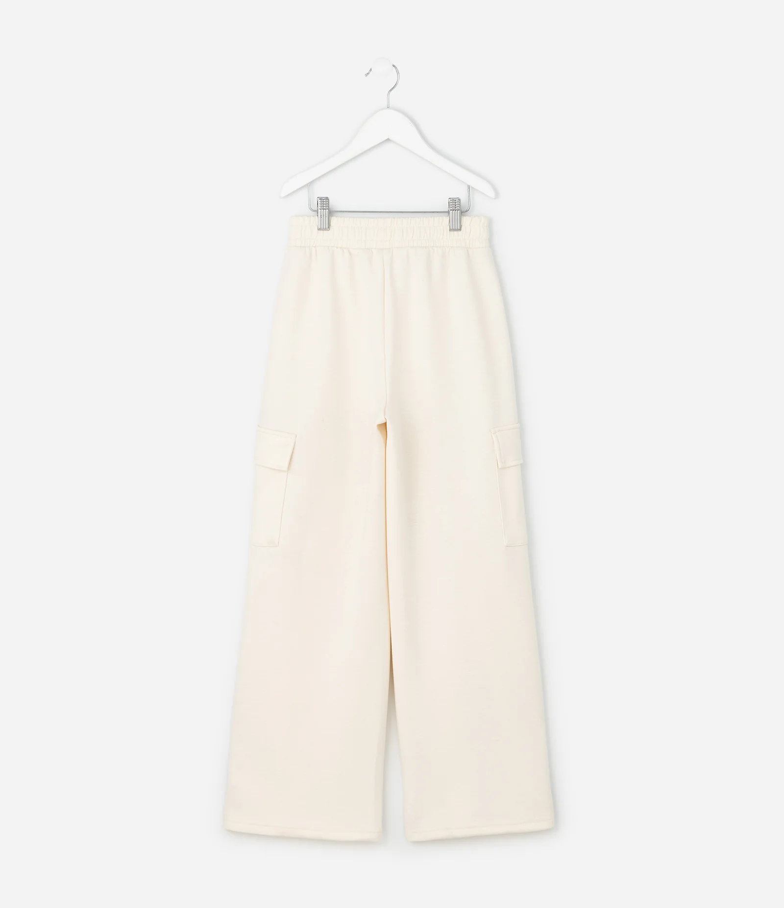 Calça Infantil Wide Leg em Moletom com Bolsos Cargo – Tam 5 a 16 Anos Off White 2