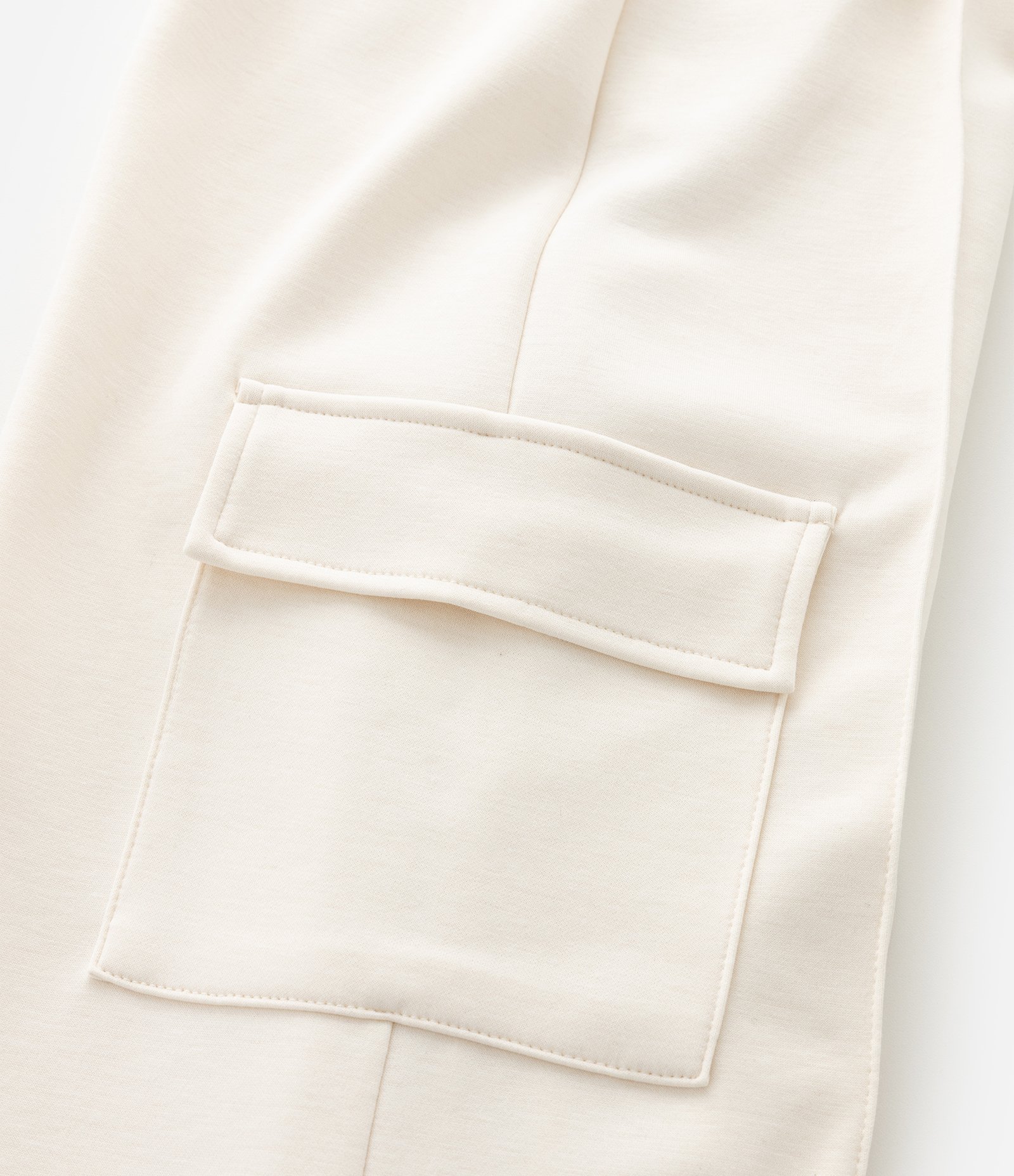 Calça Infantil Wide Leg em Moletom com Bolsos Cargo – Tam 5 a 16 Anos Off White 4