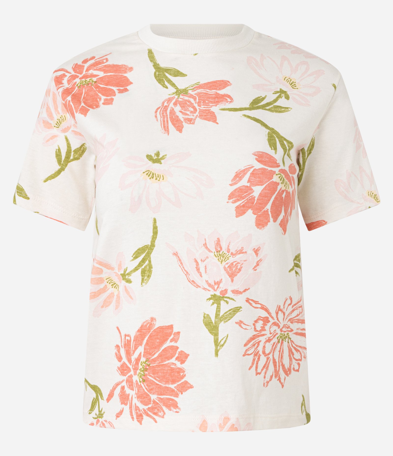 Blusa Slim em Algodão com Gola Redonda e Estampa Floral Multicores 5