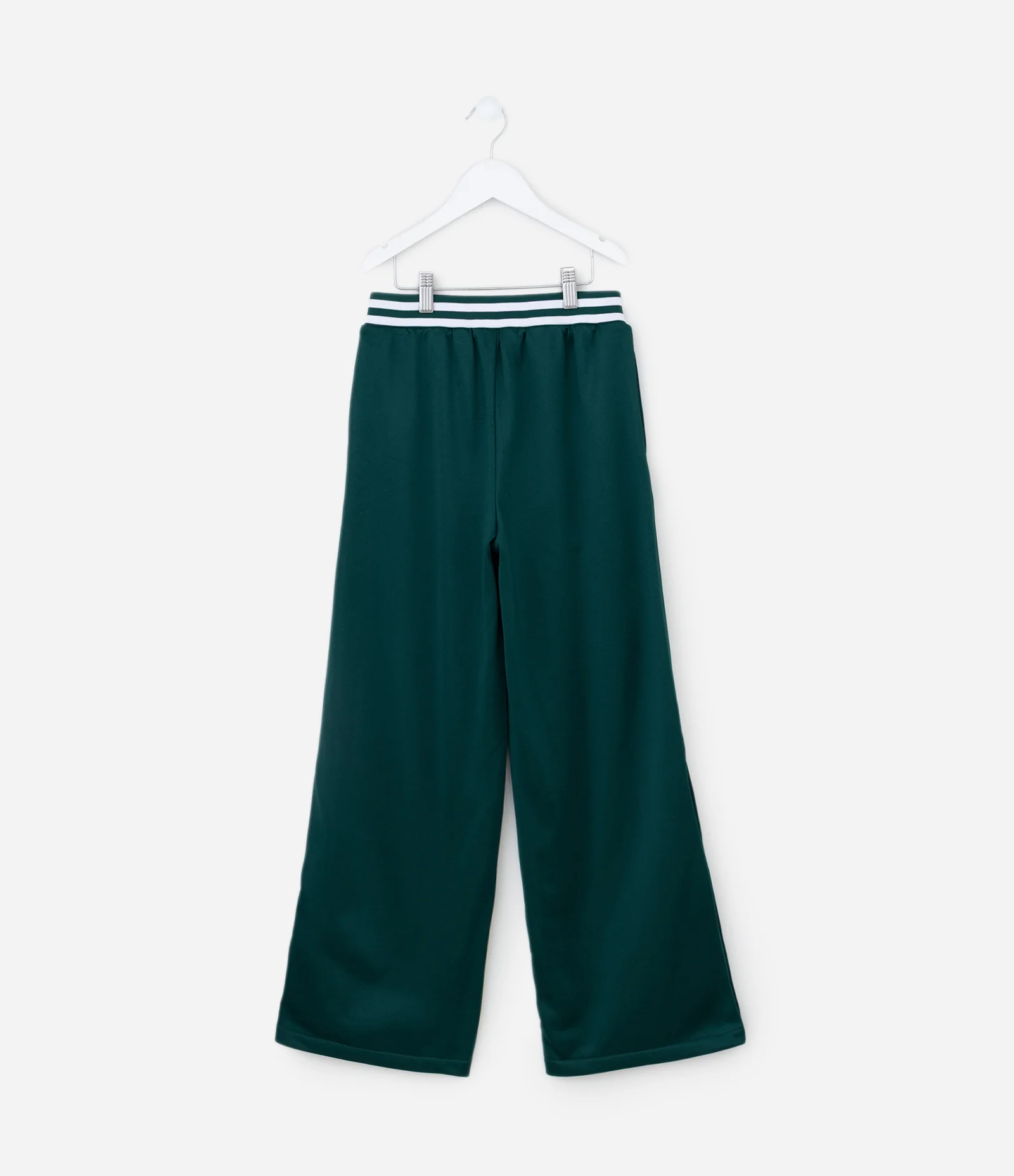 Calça Infantil Wide com Listras e Abertura Lateral – Tam 5 a 14 Anos Verde 2