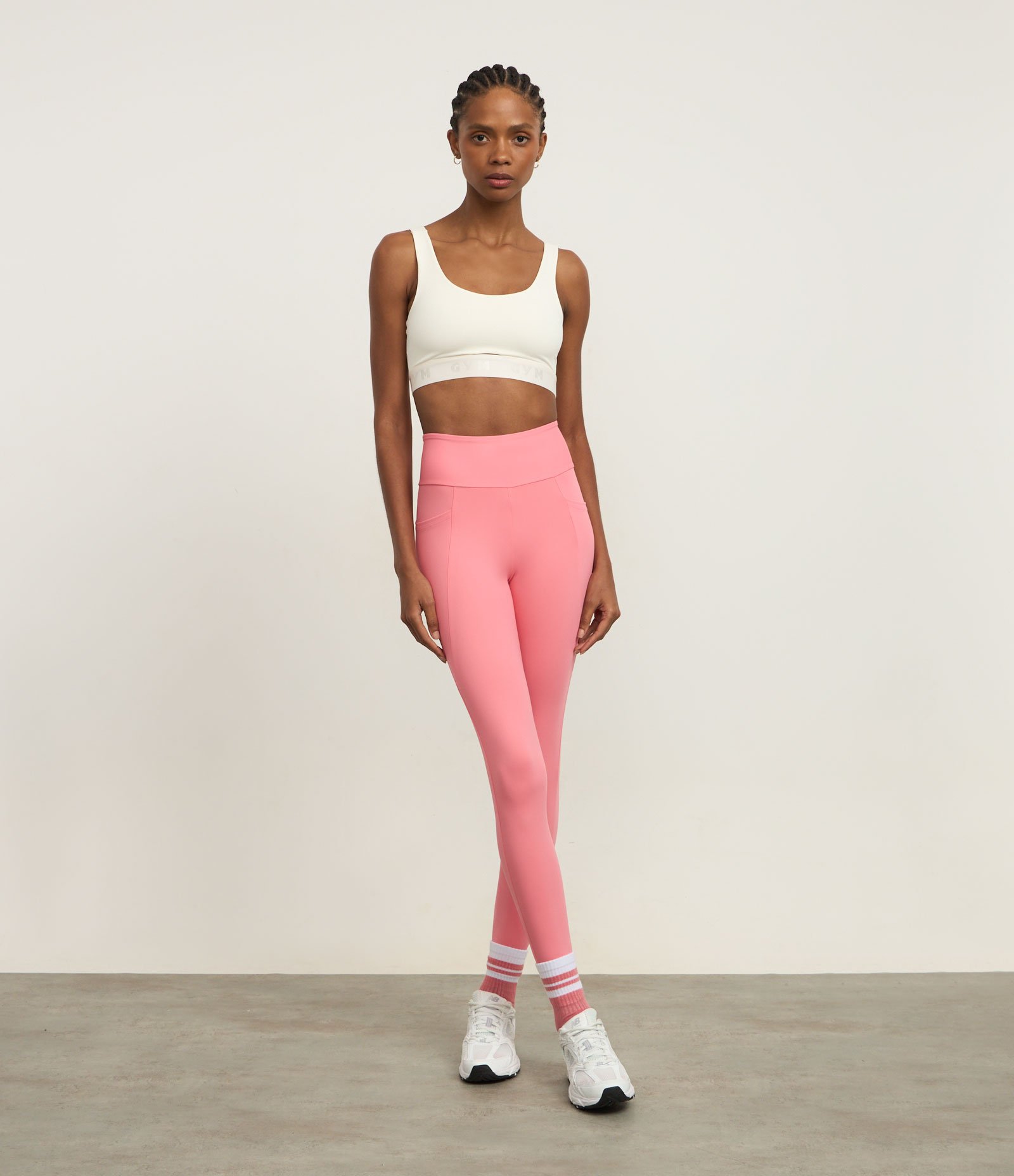 Top Bojo Esportivo em Microfibra com Elástico na Barra Branco 2