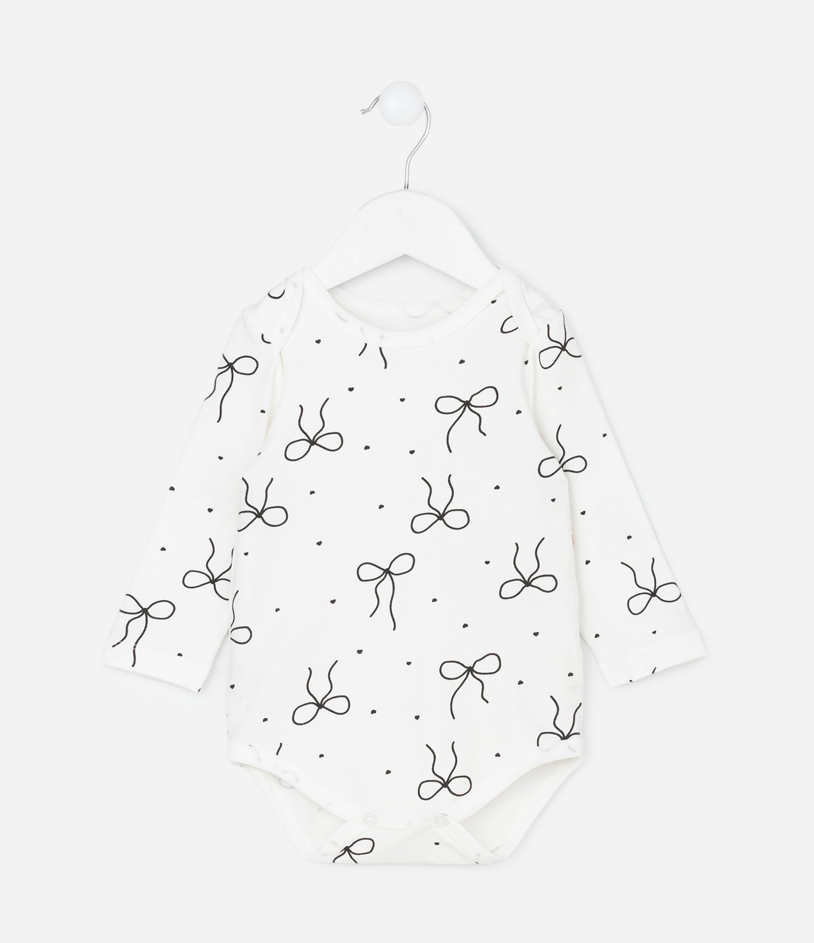 Conjunto Infantil Body e Jardineira em Cotelê com Laços – Tam 0 a 18 Meses Branco/Lilás 3