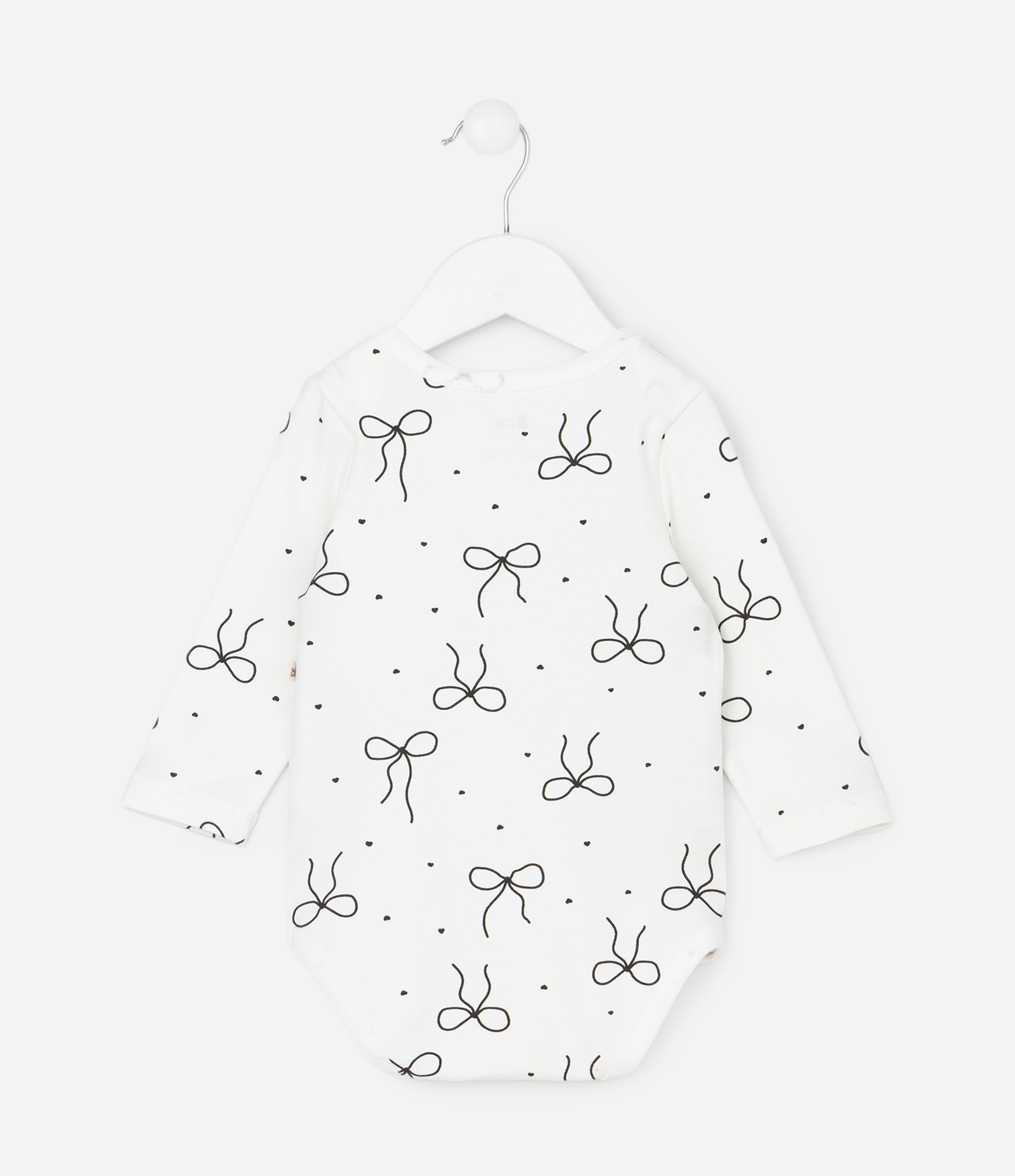 Conjunto Infantil Body e Jardineira em Cotelê com Laços – Tam 0 a 18 Meses Branco/Lilás 4