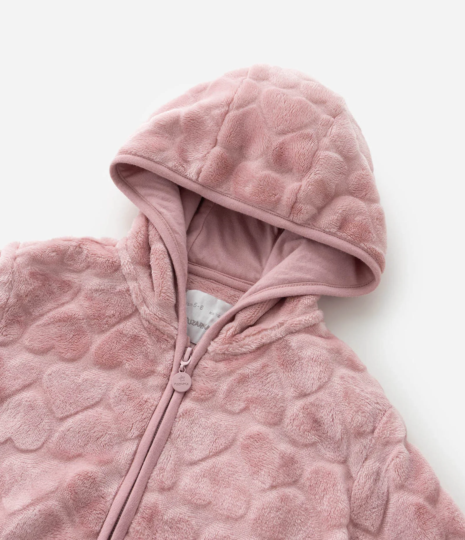Jaqueta Infantil com Capuz e Relevo de Corações – Tam 5 a 16 Anos Rosa Claro 8