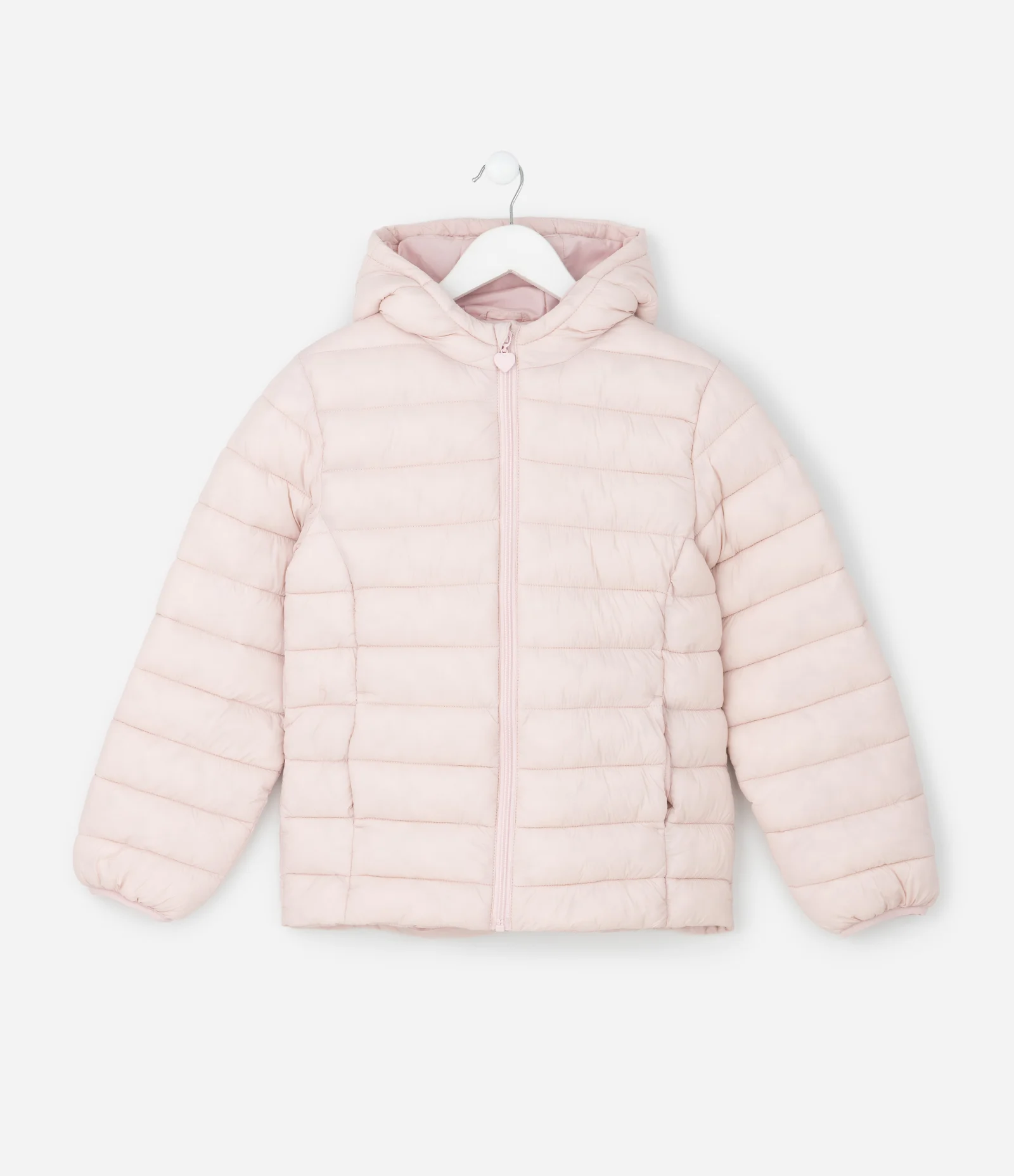 Jaqueta Infantil Puffer em Microfibra com Capuz – Tam 5 a 16 Anos Rosa Claro 1