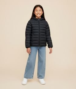 Jaqueta Infantil Puffer em Microfibra com Capuz – Tam 5 a 16 Anos
