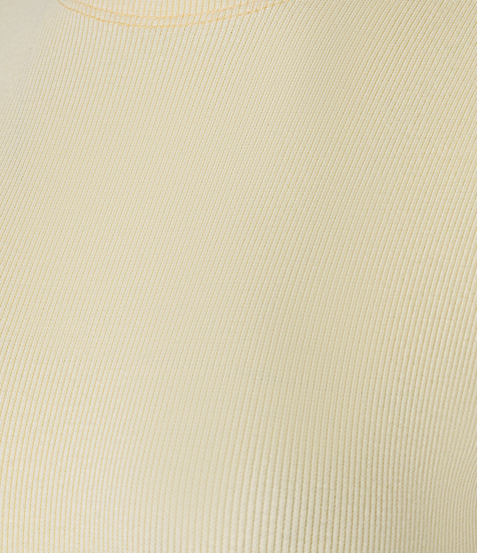 Blusa Canelada em Ribana com Manga Sem Cava Amarelo 9