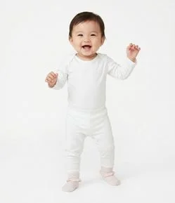 Conjunto Infantil Térmico com Body Manga Longa e Calça – Tam RN a 24 Meses