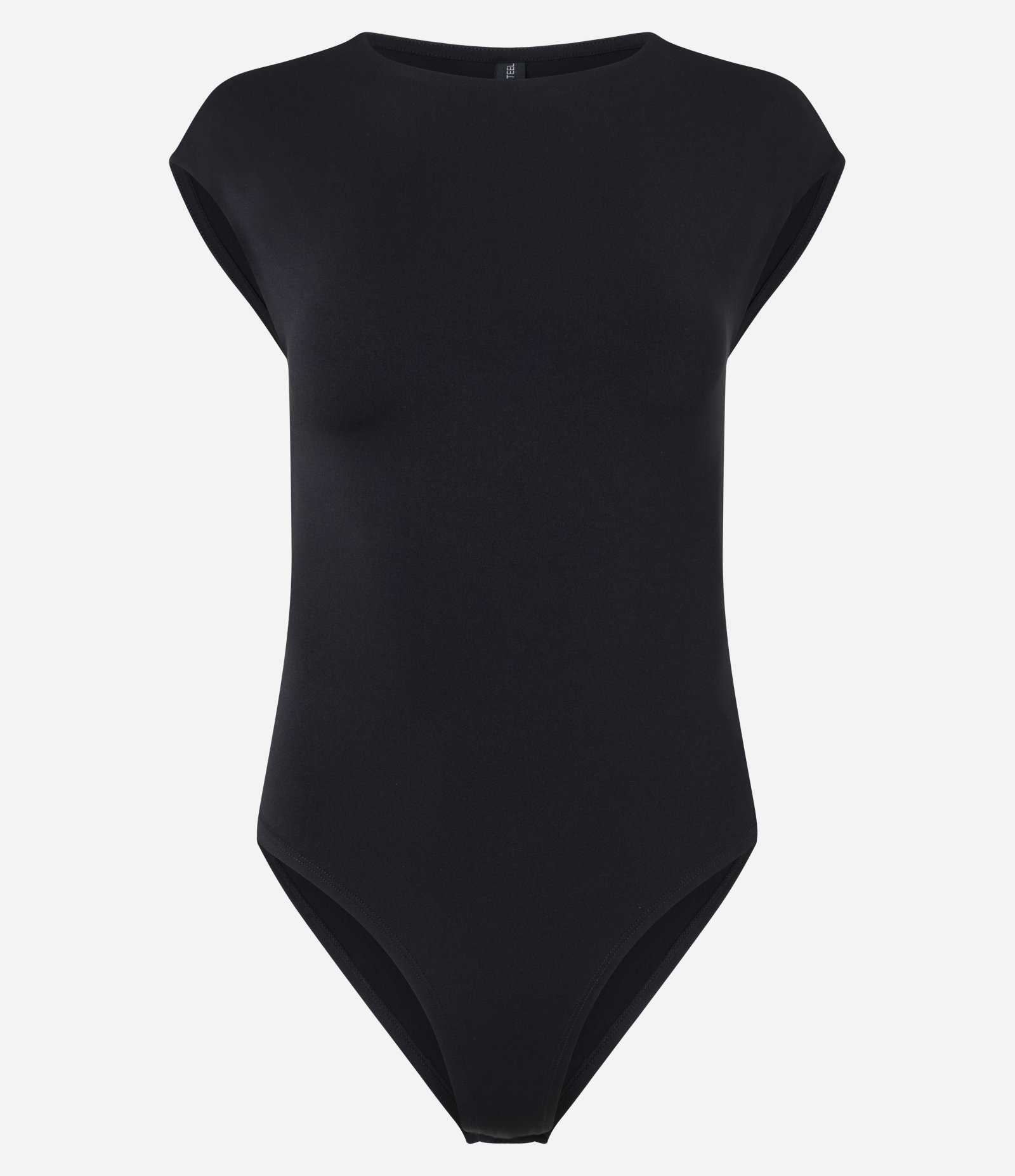 Body em Microfibra com Gola Redonda e Sem Cava Preto 5