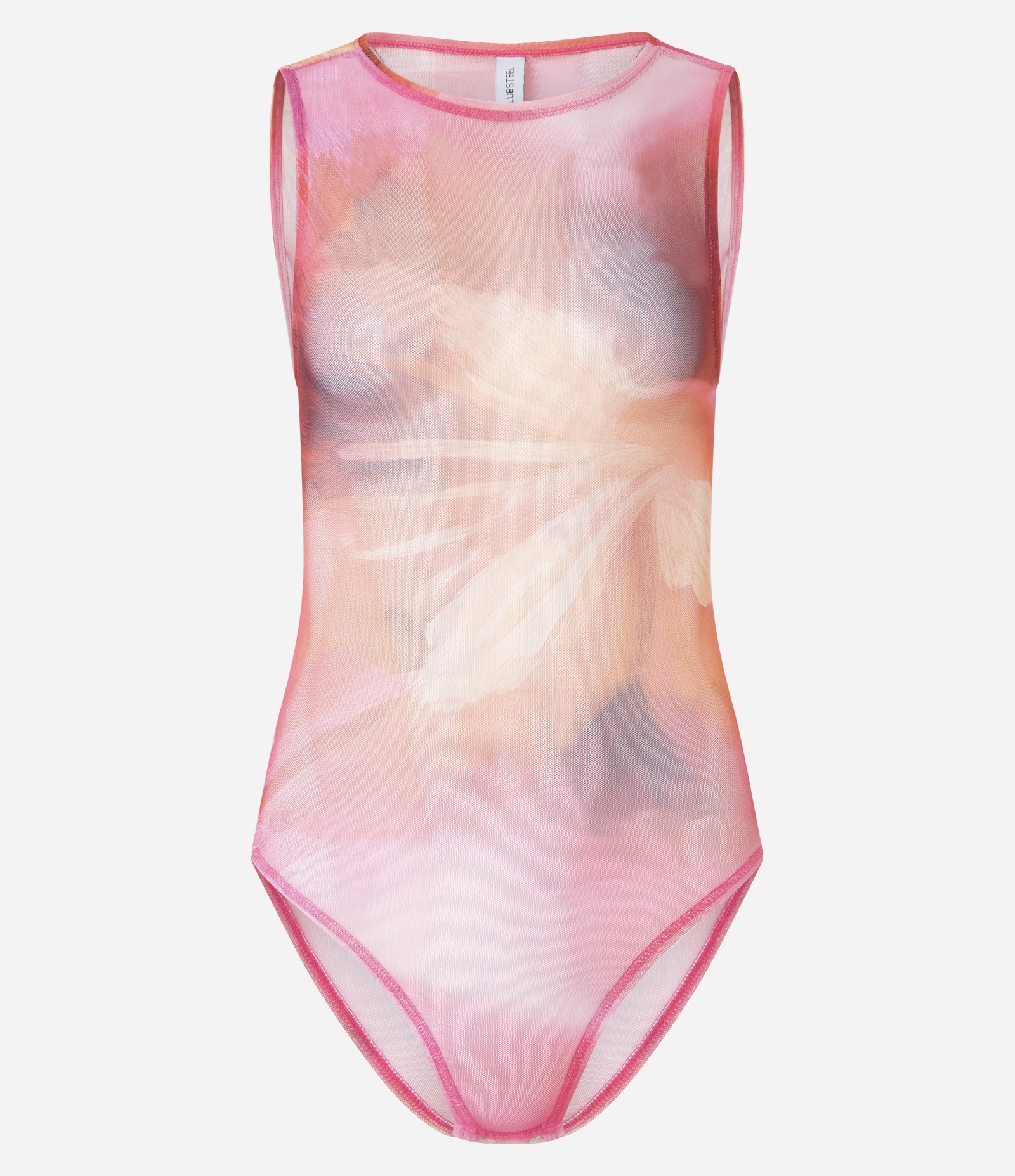 Body em Tule com Estampa Abstrata Multicores 6