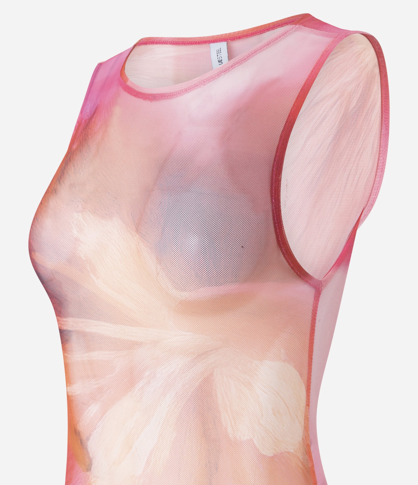 Body em Tule com Estampa Abstrata Multicores 7