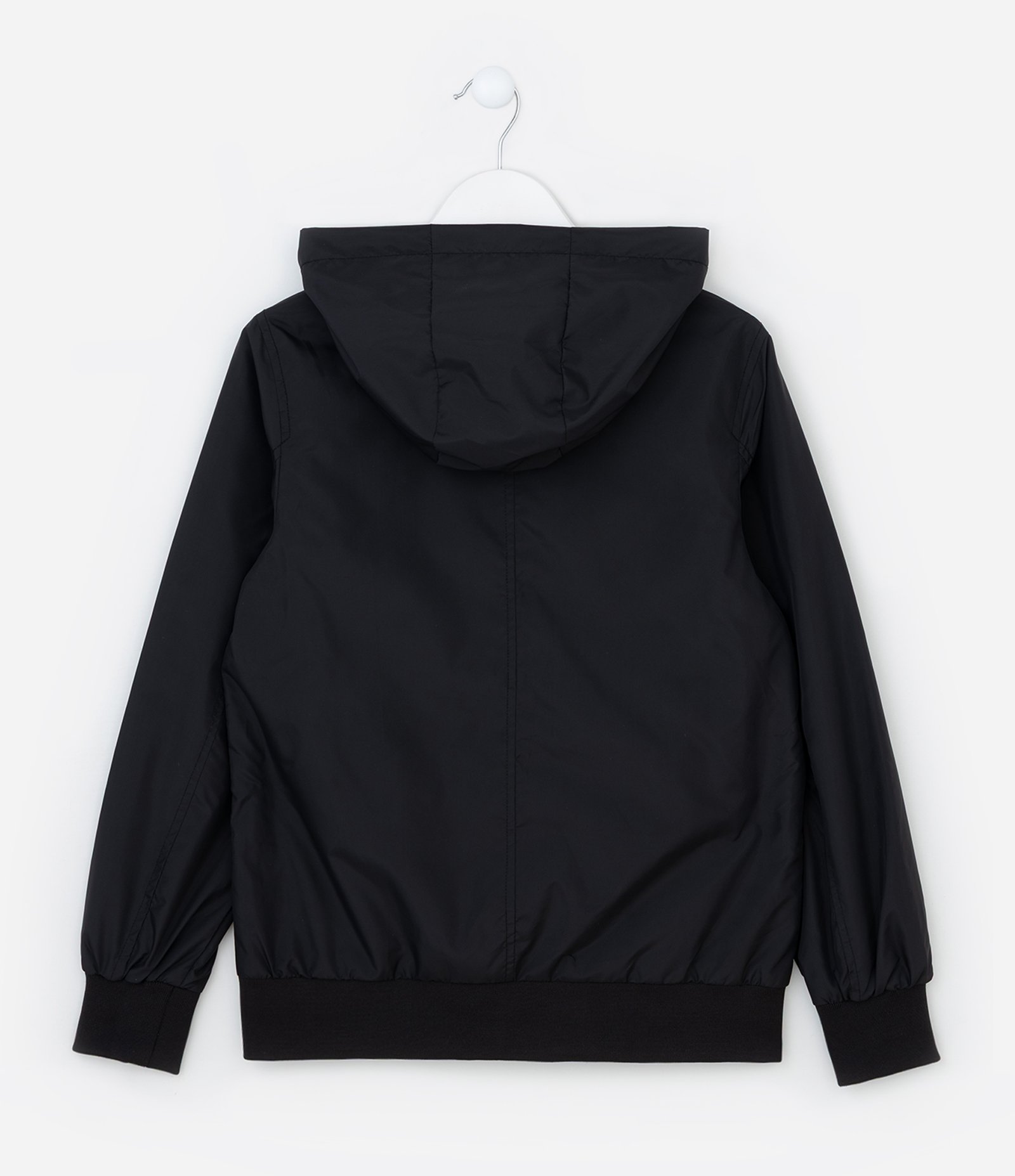 Jaqueta Infantil Quebra Vento com Capuz e Bolsos – Tam 5 a 14 Anos Preto 2