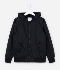 Jaqueta Infantil Quebra Vento com Capuz e Bolsos – Tam 5 a 14 Anos