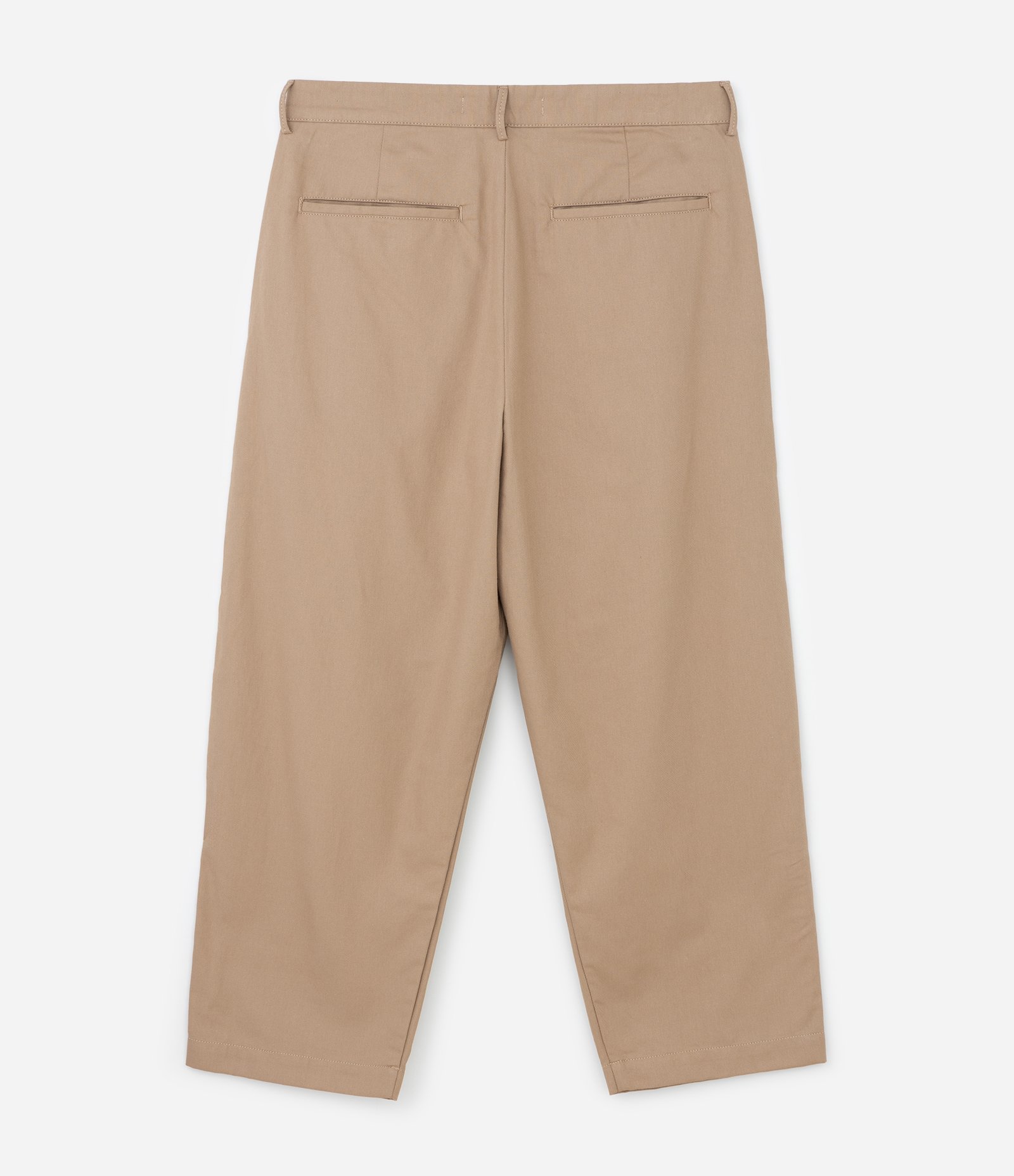 Calça Balloon Alfaiatada em Algodão Bege 2