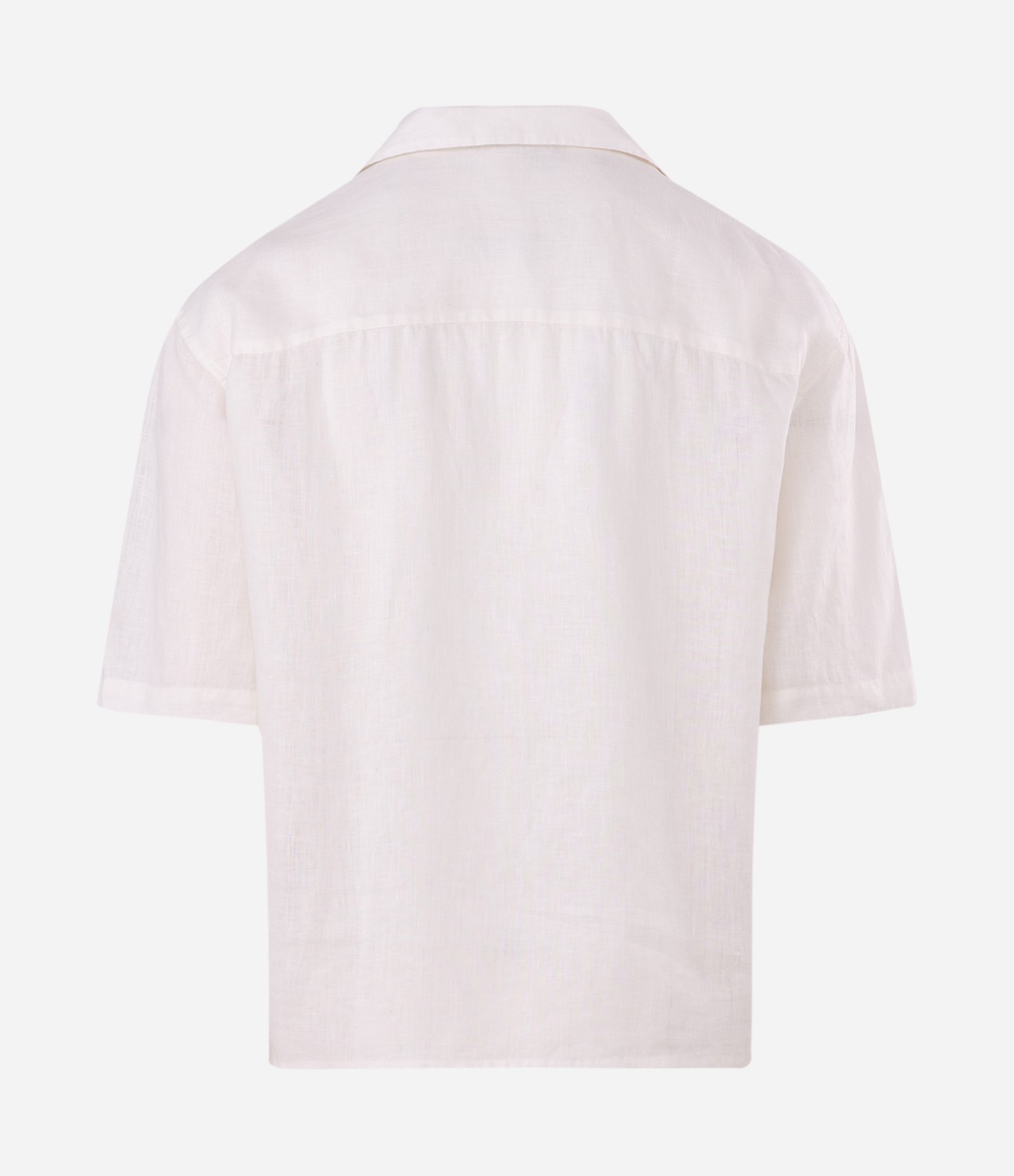 Camisa em Linho com Manga Curta Branco 9