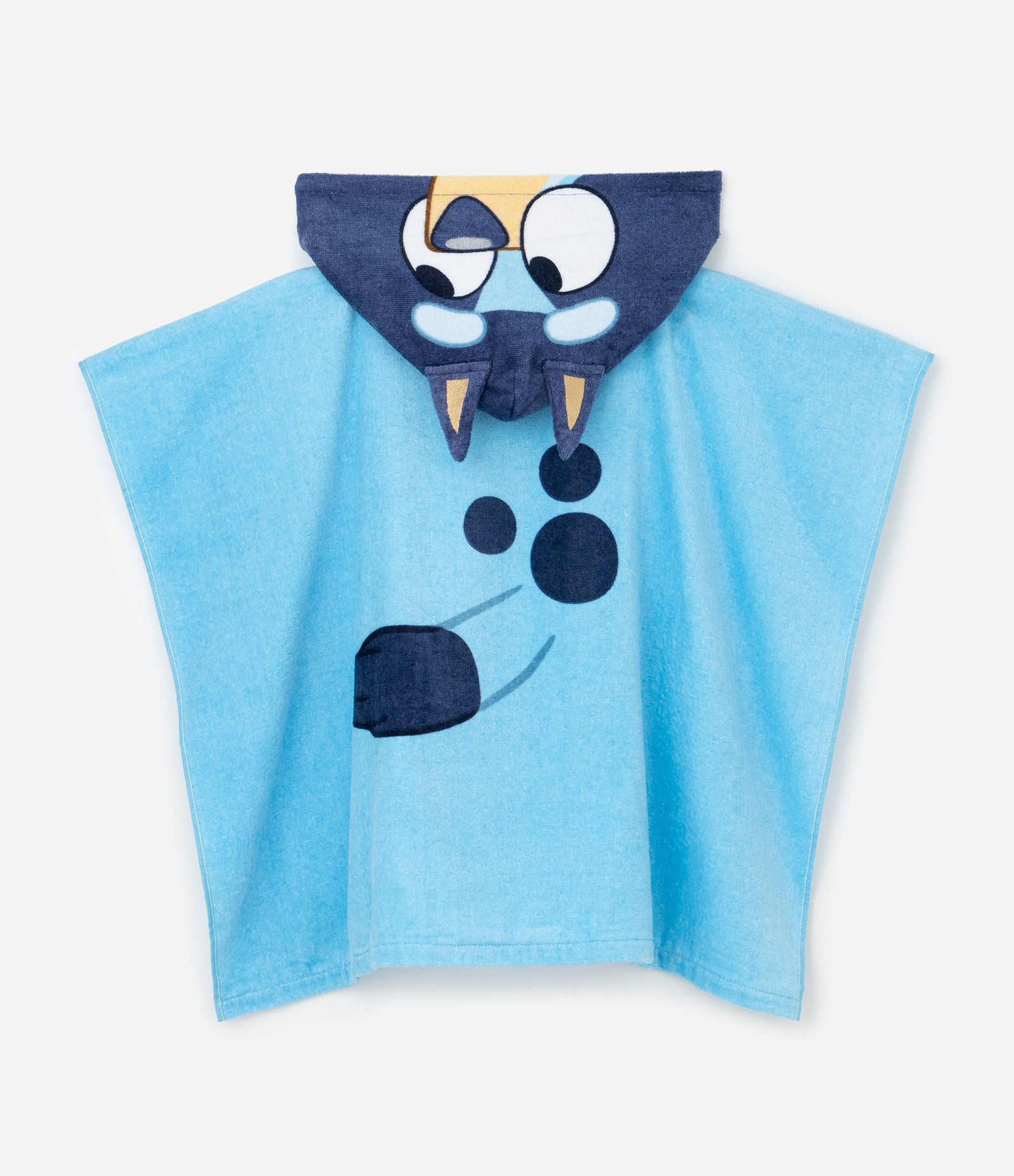 Poncho Infantil Atoalhado com Capuz e Estampa Bluey - Tam Único Azul 2