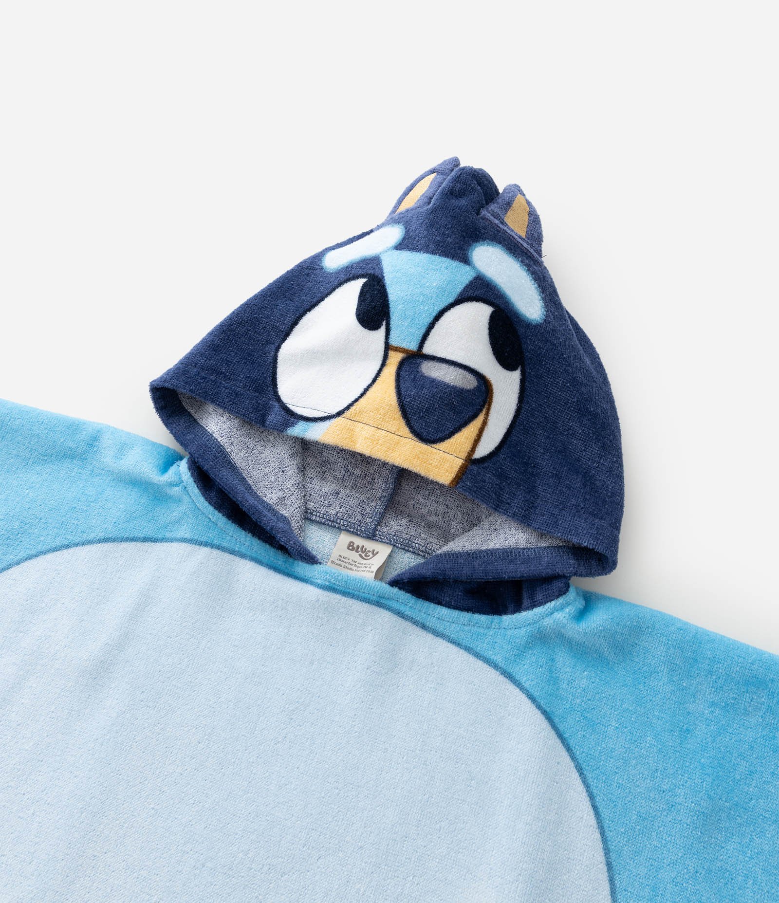 Poncho Infantil Atoalhado com Capuz e Estampa Bluey - Tam Único Azul 6