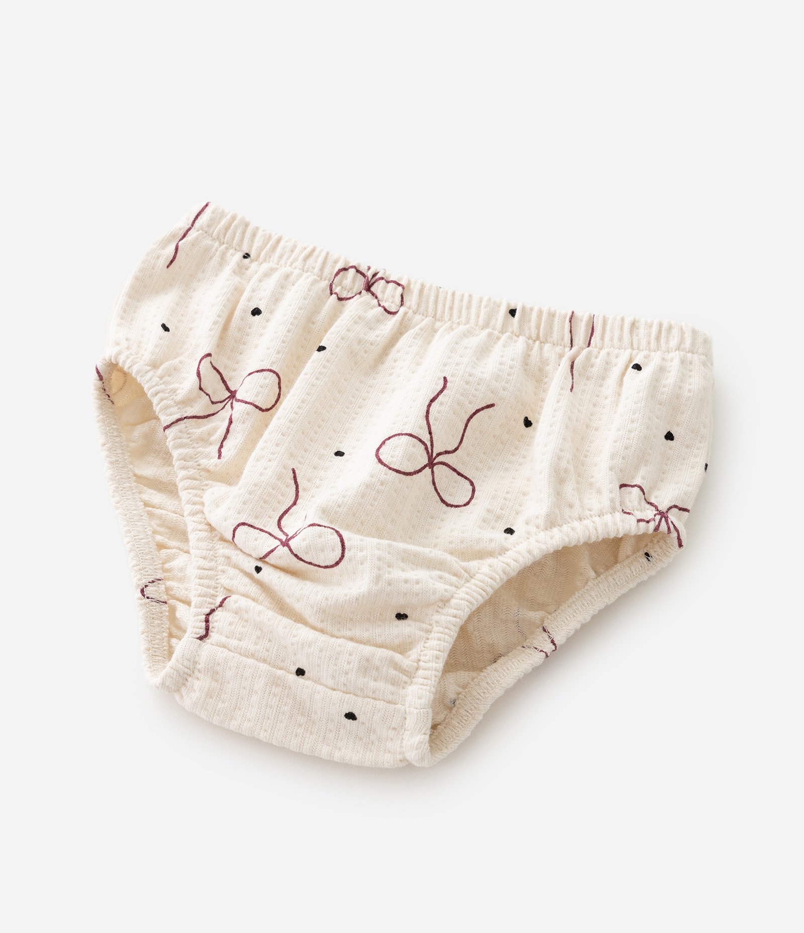 Vestido Infantil com Calcinha e Estampa de Laços – Tam 0 a 18 Meses Bege Claro 9