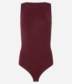 Body Básico em Poliamida com Gola Redonda