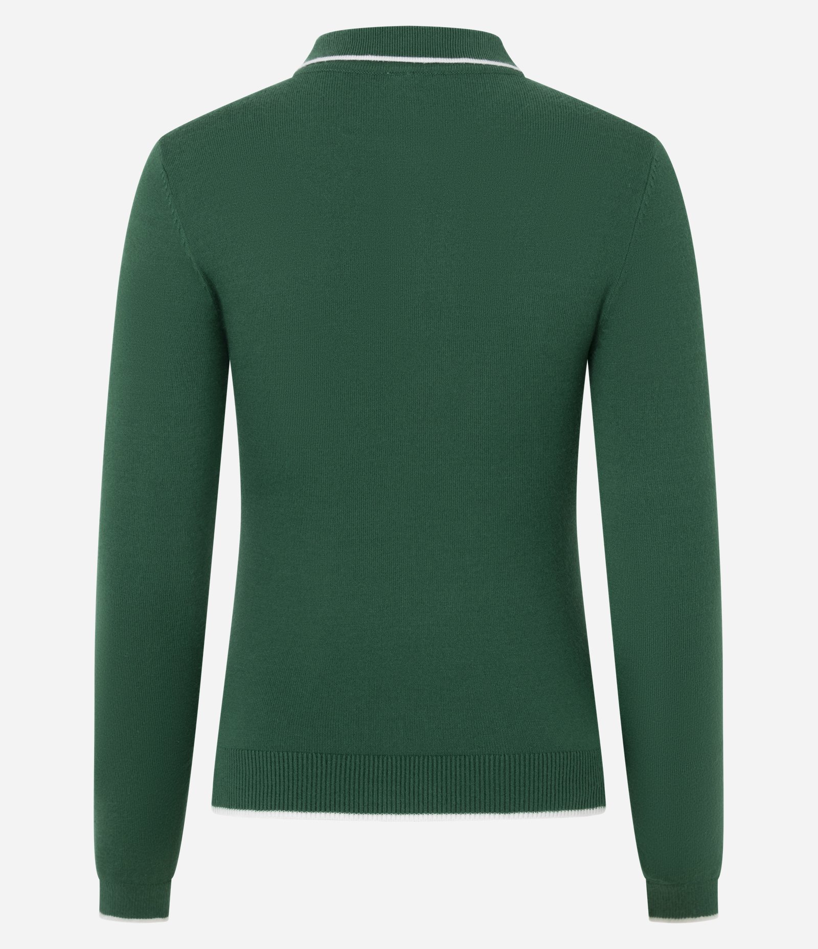 Blusa em Tricô com Gola Polo e Detalhe Contrastante Verde 4