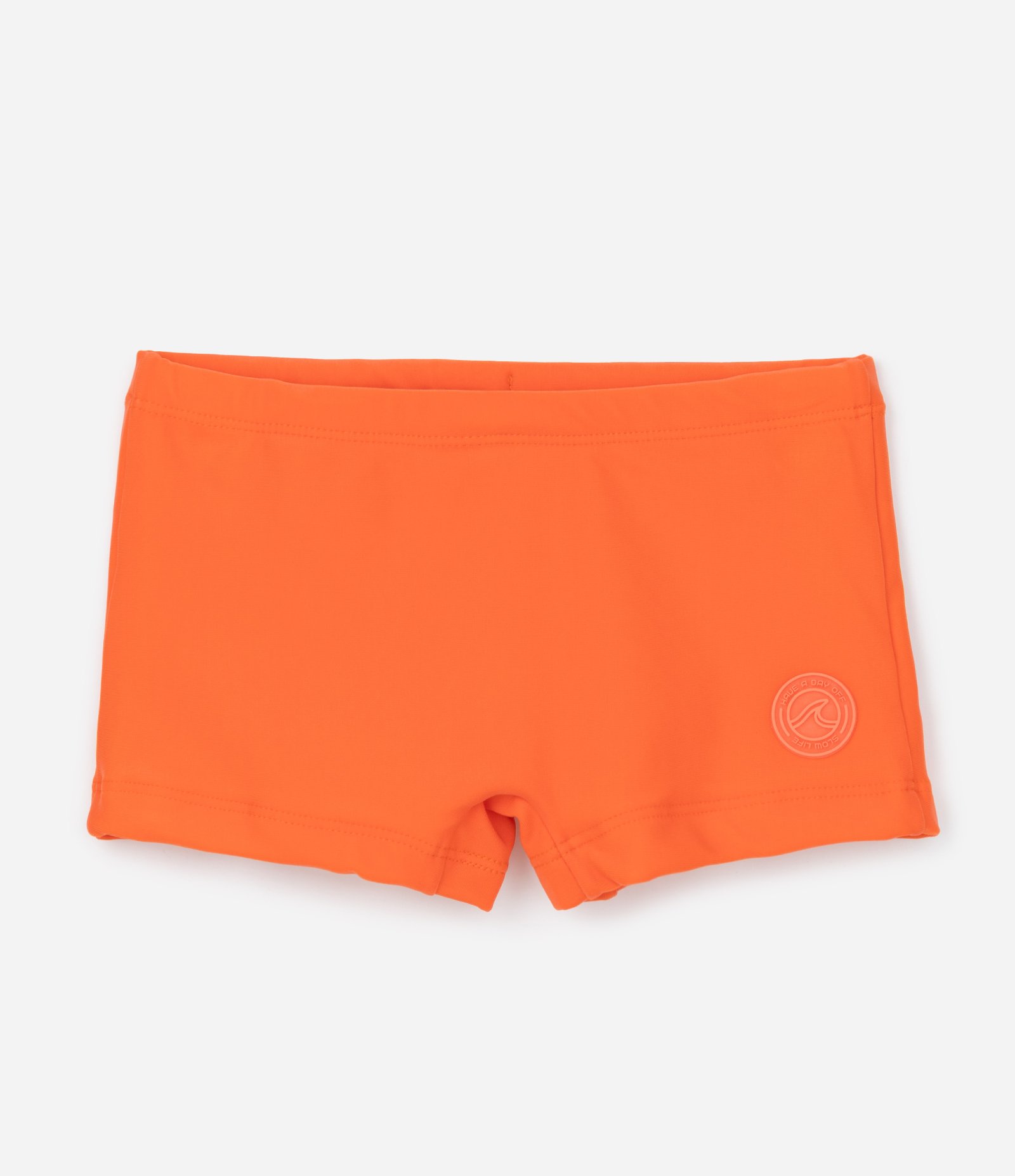 Sunga Boxer Infantil com Detalhe de Etiqueta Emborrachada - Tam 5 a 14 Anos Laranja 1