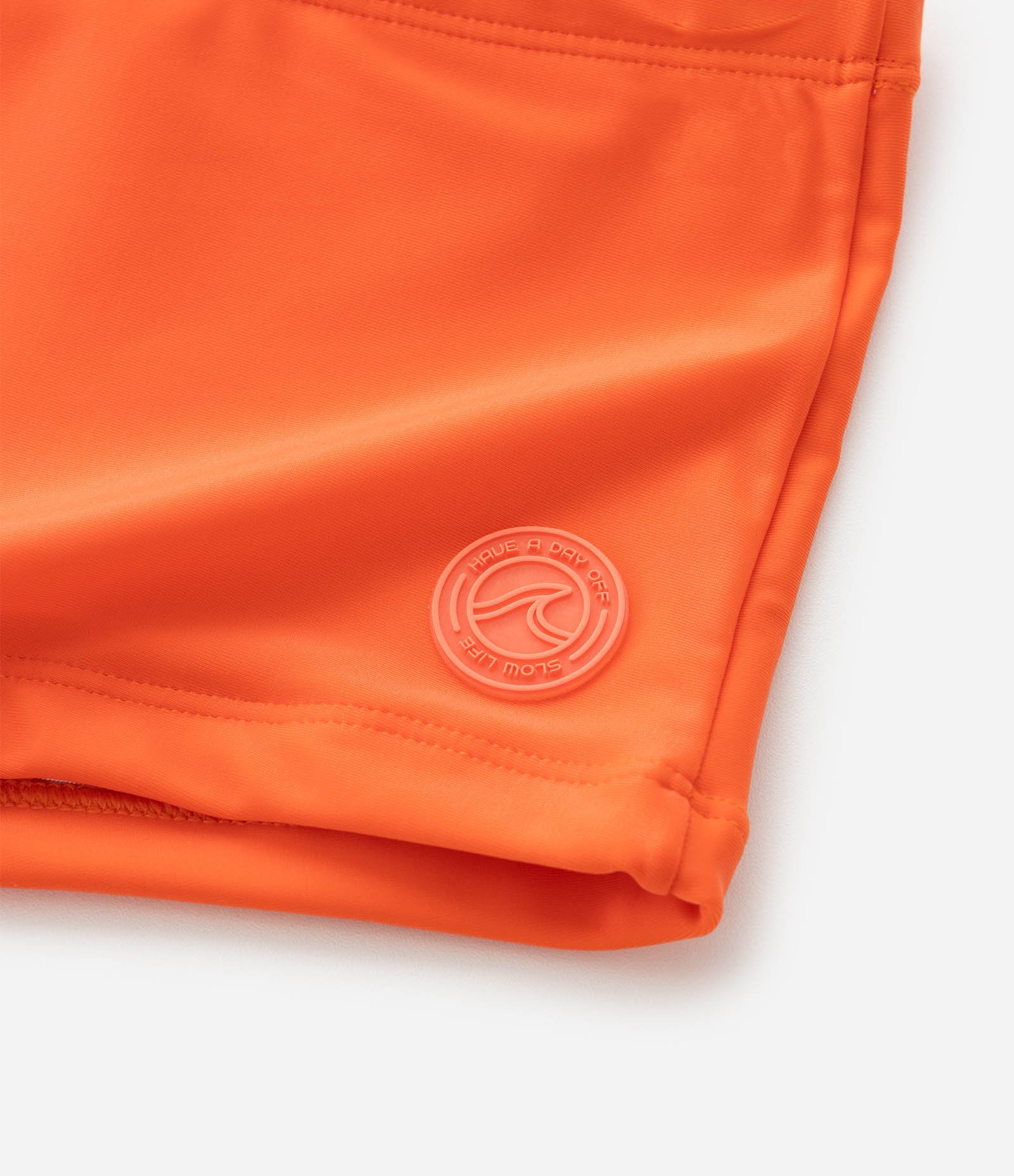 Sunga Boxer Infantil com Detalhe de Etiqueta Emborrachada - Tam 5 a 14 Anos Laranja 5