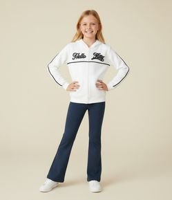 Calça Infantil Flare Imitando Jeans - Tam 5 a 14 Anos