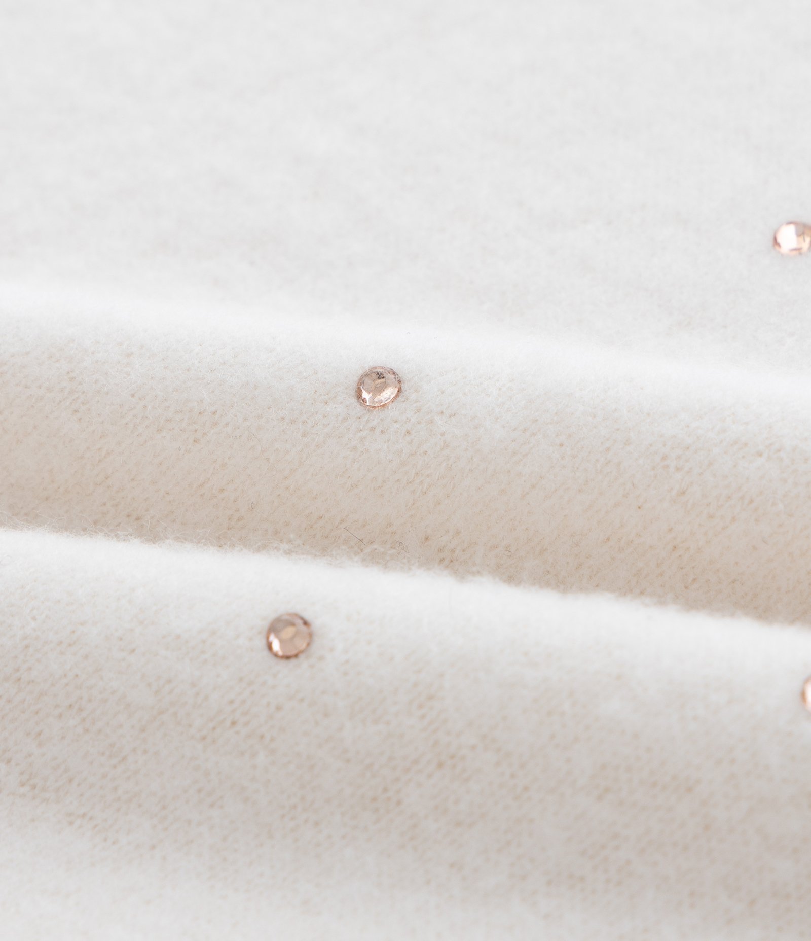 Casaco Infantil em Tricô com Aplicações Brilhantes – Tam 5 a 14 Anos Bege Claro 3