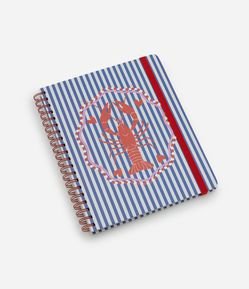 Caderno com Espiral e Estampa de Lagosta