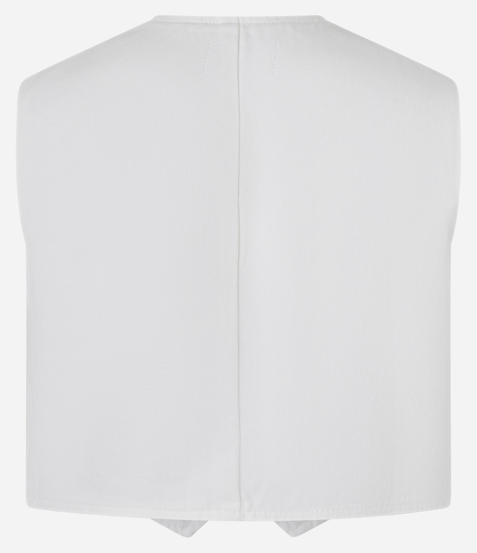 Colete em Sarja com Botões de Brasão e Pences Off White 7