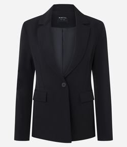 Blazer Acinturado em Alfaiataria com Bolsos