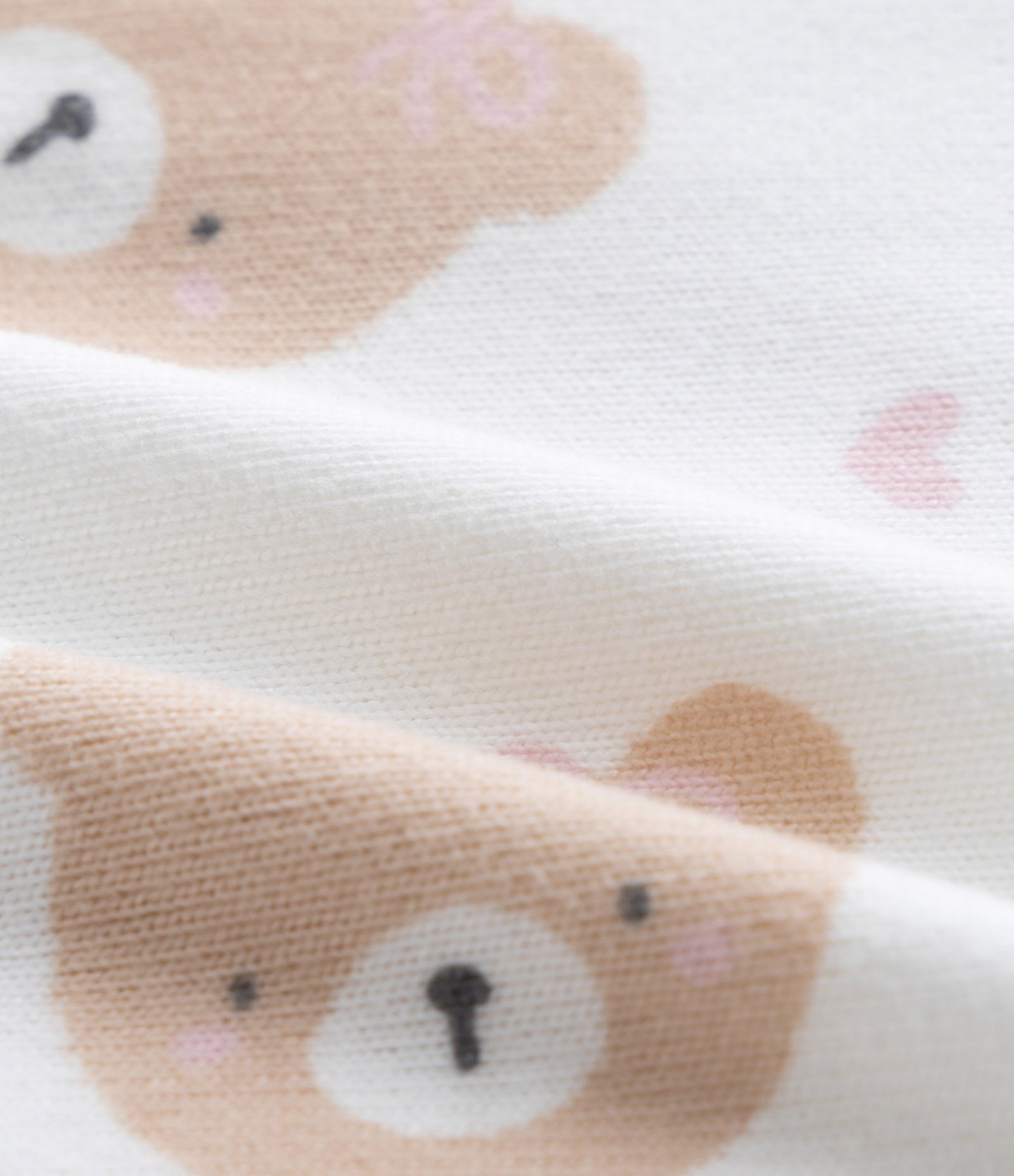 Macacão Infantil em Peach Touch com Estampa de Ursinha - Tam RN a 18 meses Branco 7